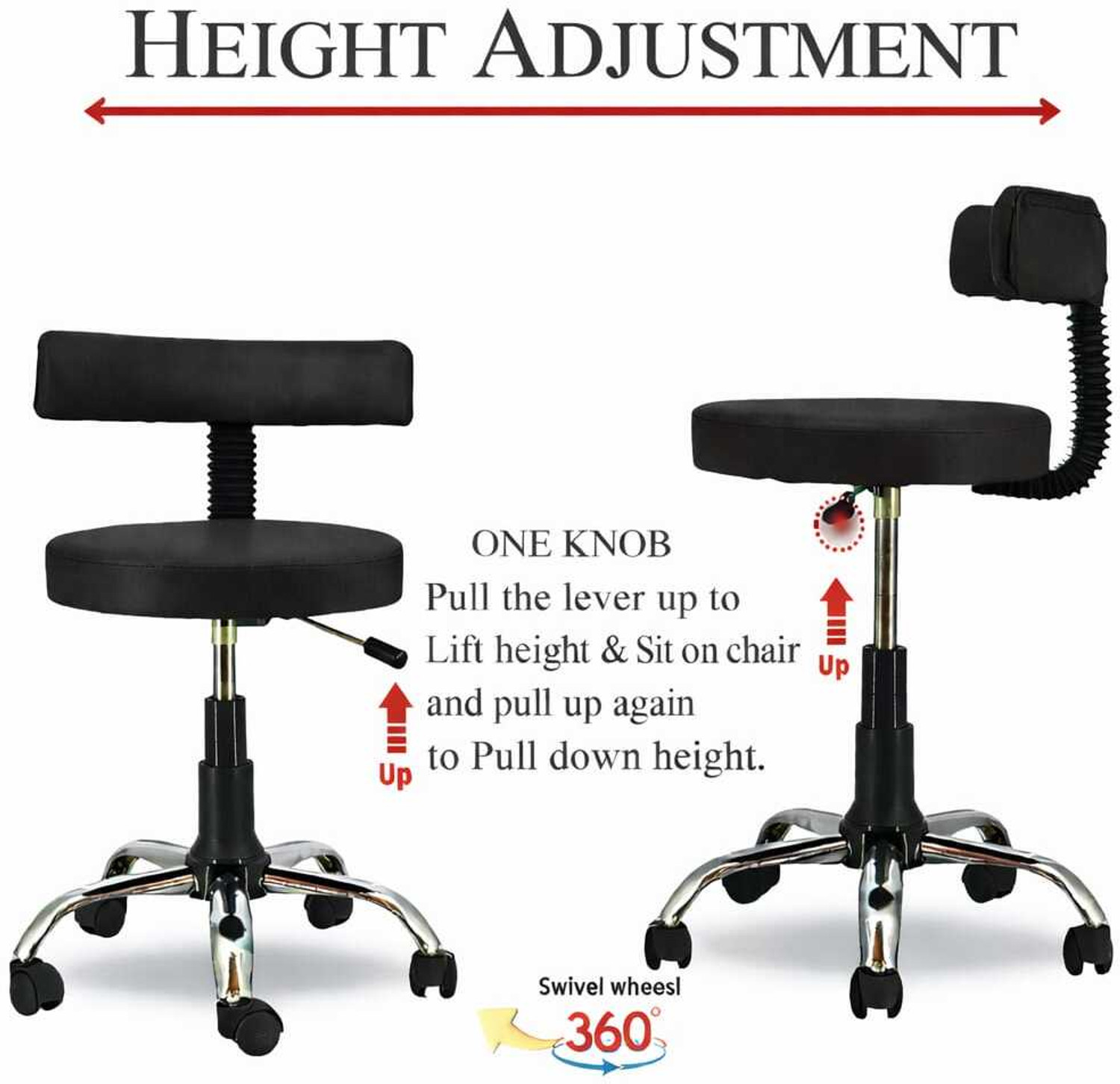 Image of RM HOME Leatherette Office Visitor Chair