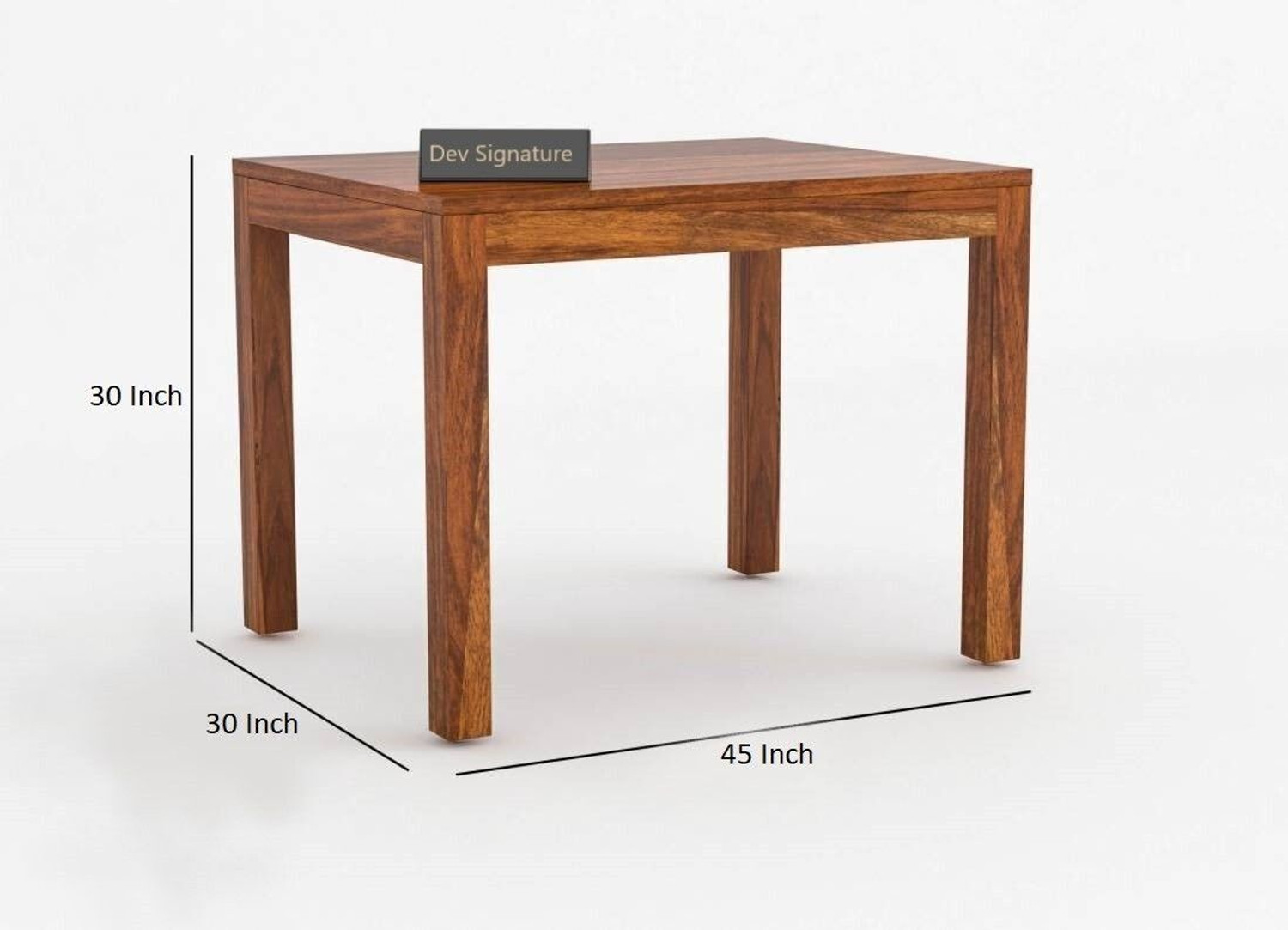 Image of Devsignature Solid Sheesham Wood Four Seater Dining Set For Kitchen , Hotel , Restaurant Solid Wood 4 Seater Dining Set
