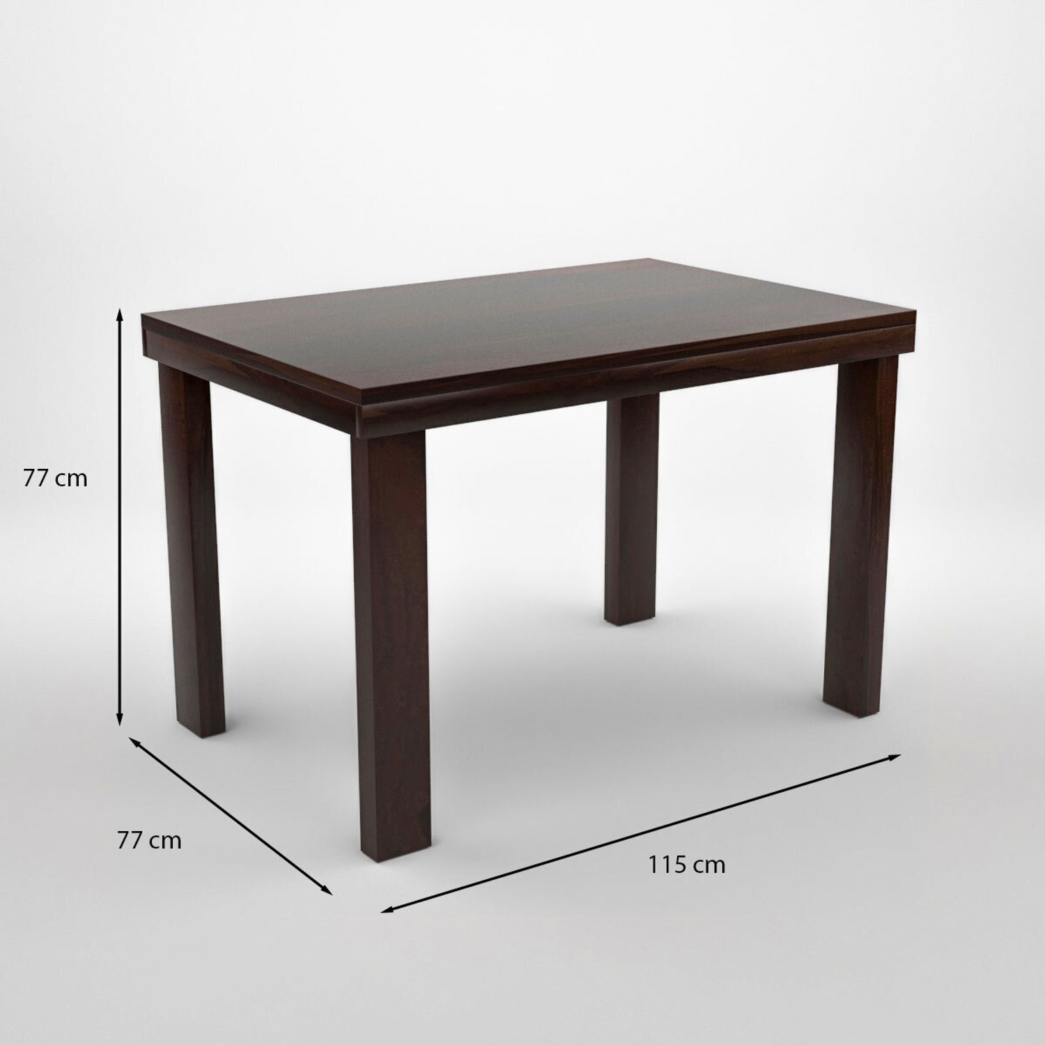 Image of Wopno Furniture Sheesham Wooden 4 Seater Dining Table Set with Cushioned Chairs for Dining Room Solid Wood 4 Seater Dining Set