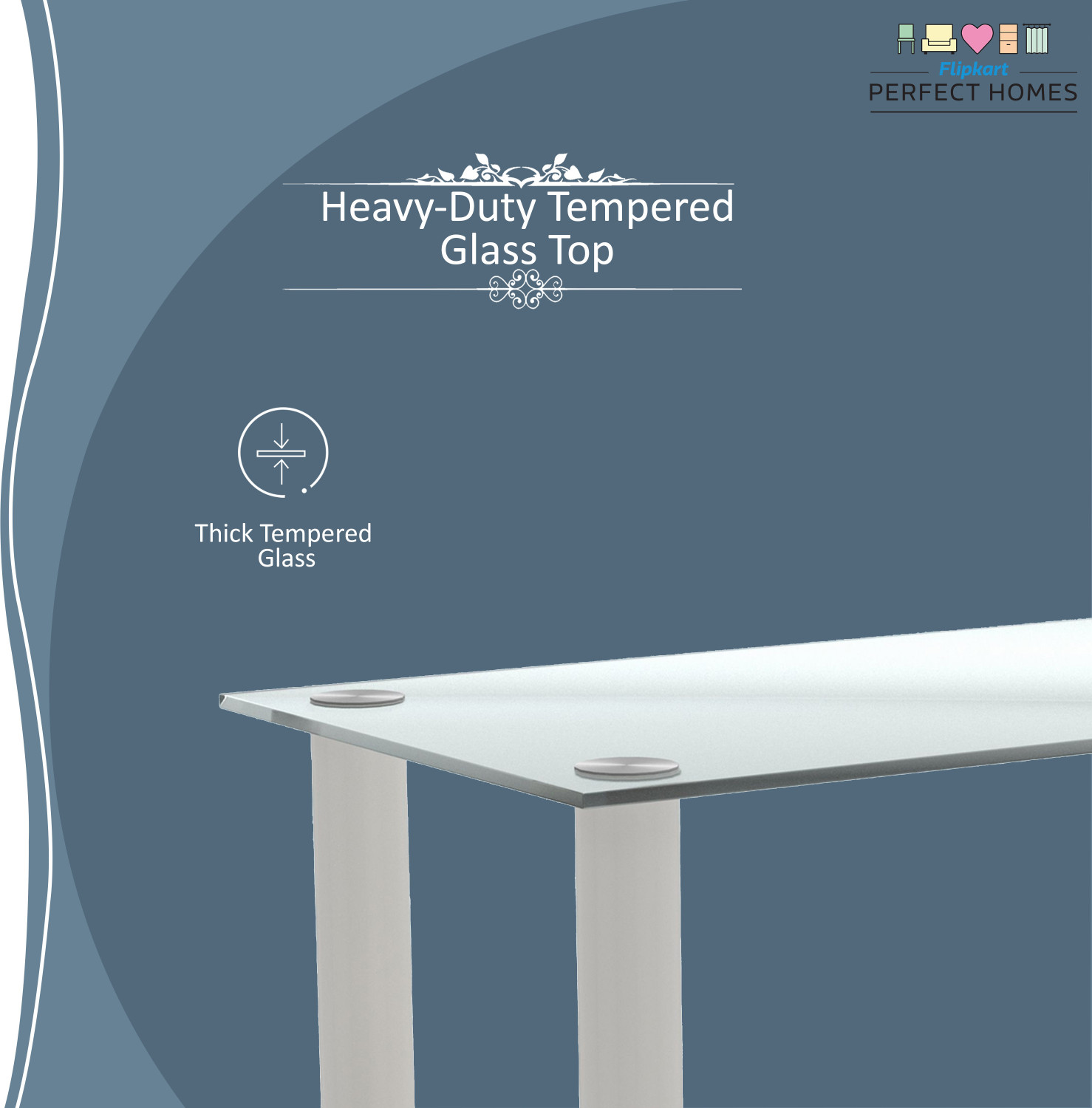 Image of Flipkart Perfect Homes Levyn Metal 6 Seater Dining Set
