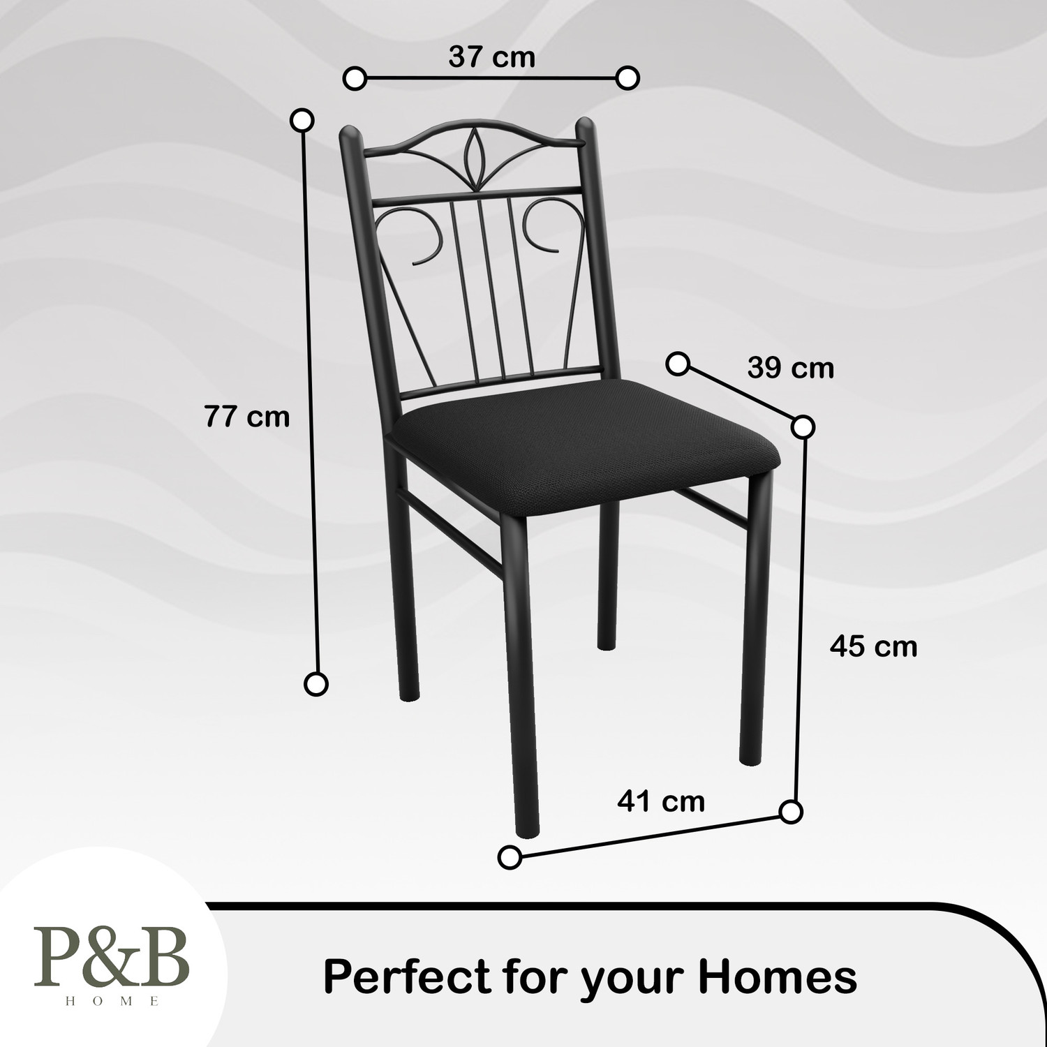 Image of Furnesta Majestic Indoor & Outdoor for Dining Room and Living Room | 1 Year Warranty | Metal 4 Seater Dining Set