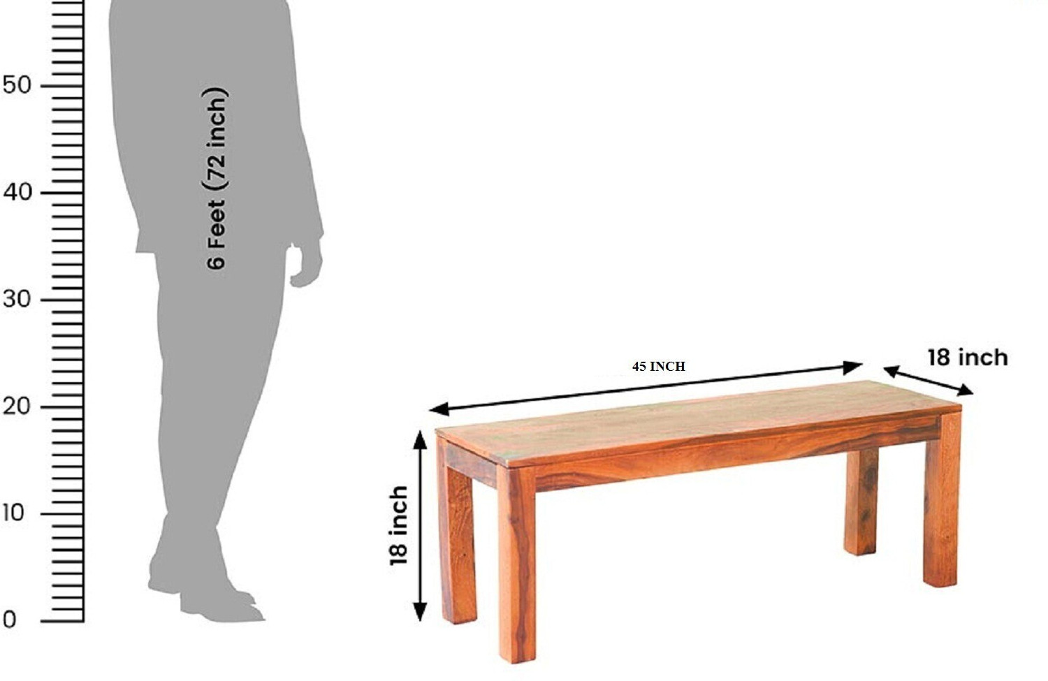 Image of Deuba SHEESHAM WOOD Solid Wood 6 Seater Dining Set (Finish Color -TEAK FINISH, DIY(Do-It-Yourself))