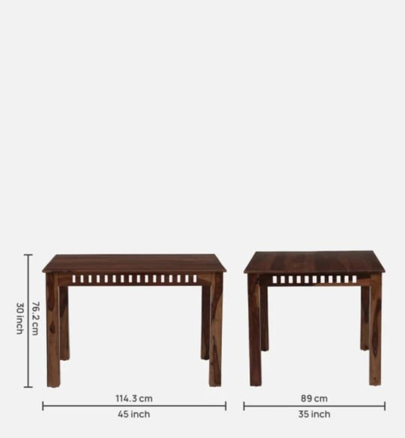 Image of Devsignature Solid Sheesham Wood Four Seater Dining Set For Kitchen , Hotel , Restaurant Solid Wood 4 Seater Dining Set