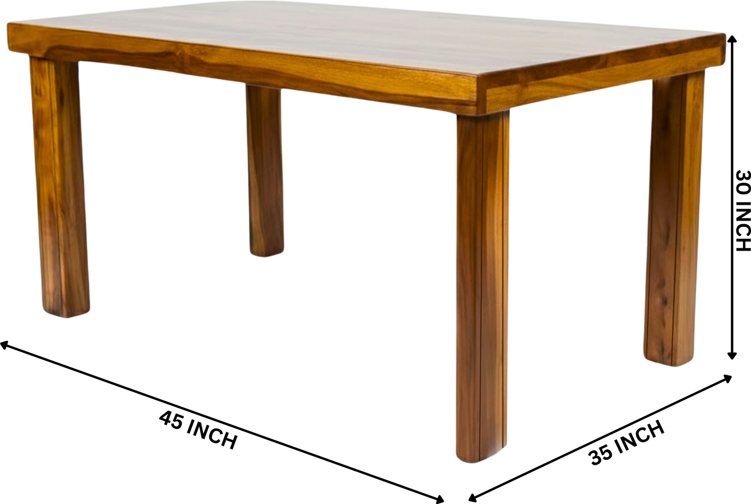 Image of WAKESURE Sheesham (Rosewood) Solid Wood 4 Seater Dining Set