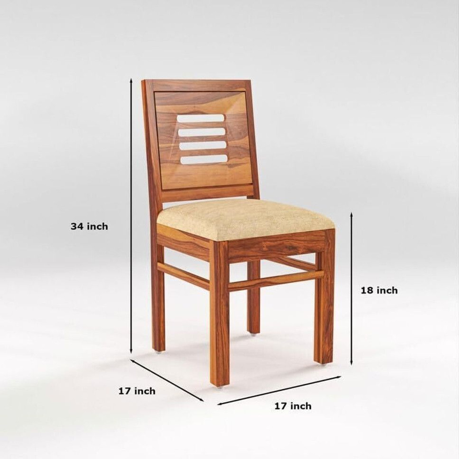 Image of DITHA Solid Wood Dining Set| Wooden Table Chair Set|4 Seater Dining| Dining Table Set| Solid Wood 4 Seater Dining Set