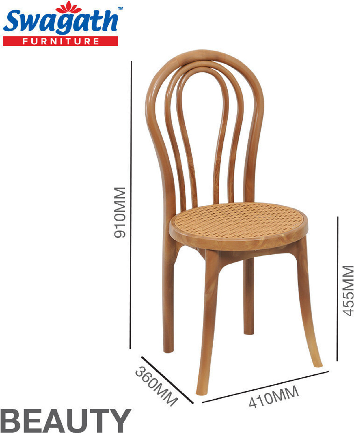 Image of swagath furniture 4 Seater Dining Table Set for Home Garden Cafeteria Plastic 4 Seater Dining Set