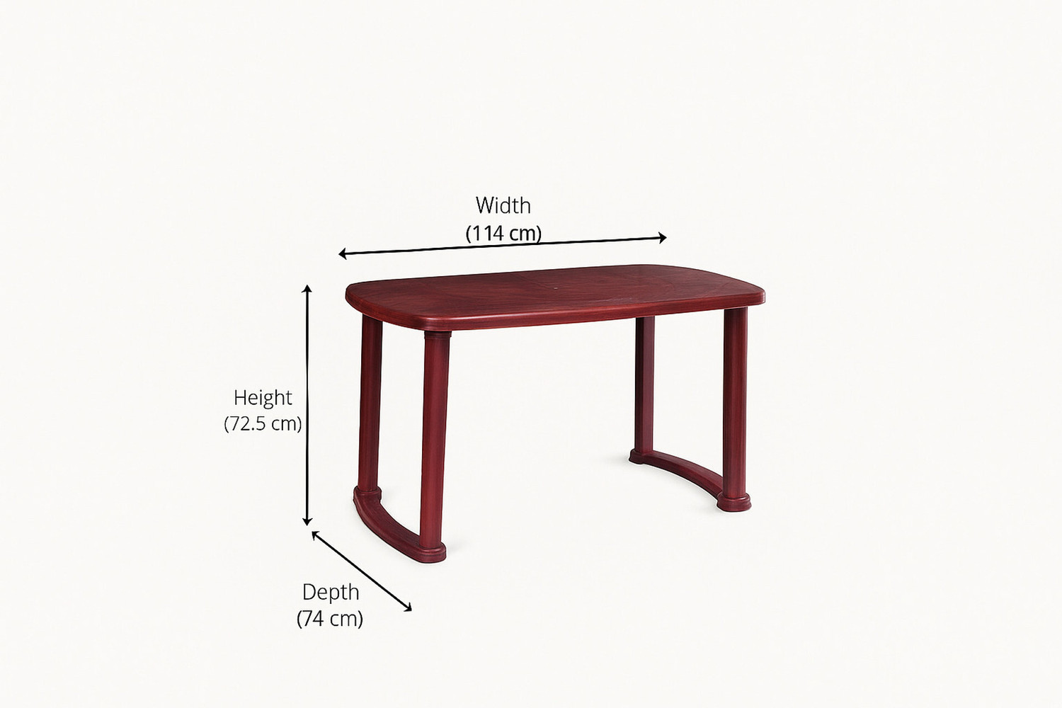 Image of ShopholicHub Mahogany Classic Series Solid Wood 4 Seater Dining Set