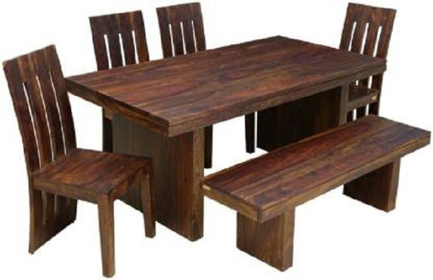 Image of Flipkart Perfect Homes Rosewood (Sheesham) Solid Wood 6 Seater Dining Set