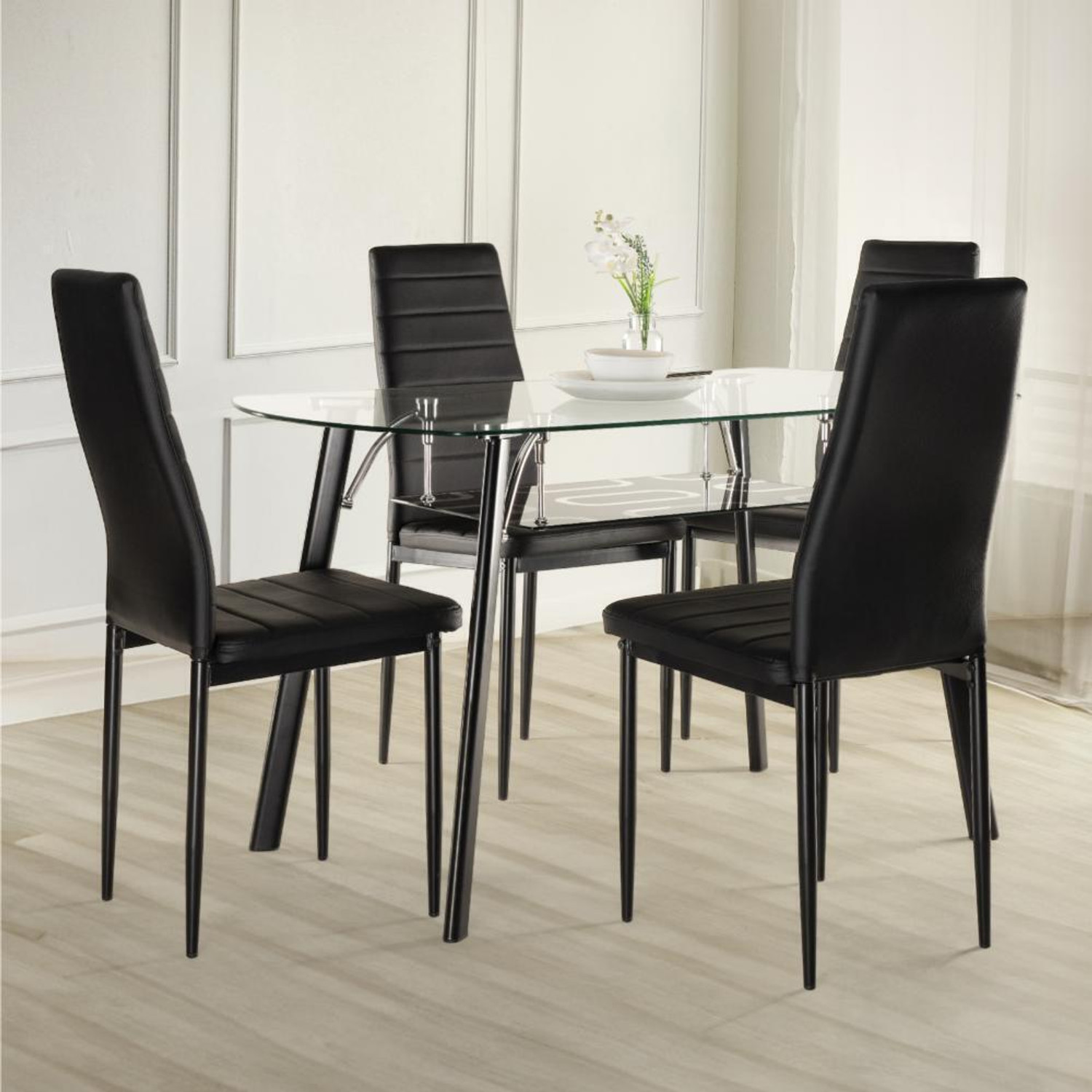 Image of Wakefit Rosemary Metal 4 Seater Dining Set
