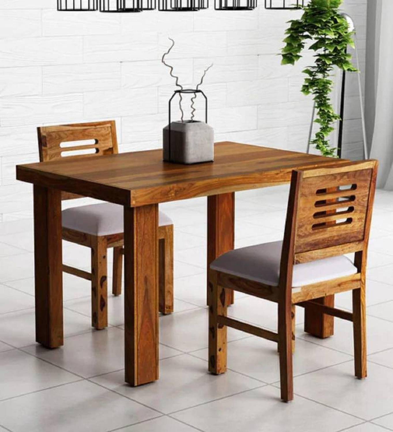 Deuba Solid Wood 2 Seater Dining Set