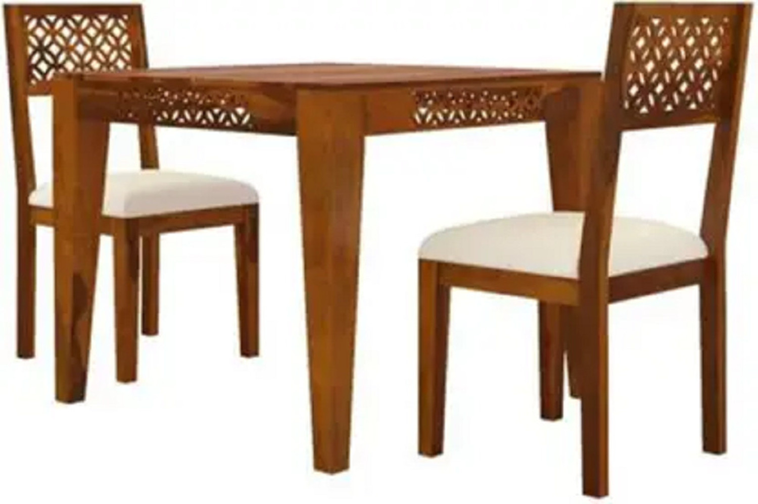 Image of Flipkart Perfect Homes Pure Sheesham Wood Tow Seater Dining Set For Dining Room /Home Solid Wood 2 Seater Dining Set