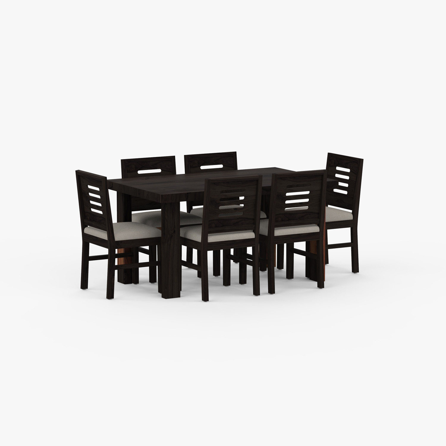 Image of Flipkart Perfect Homes Sheesham Wood Dining Set For LivingRoom /Home /Hotel ll Solid Wood 6 Seater Dining Set