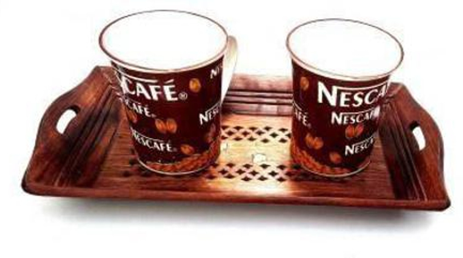 Image of TFS Tray Series Solid Wood 2 Seater Dining Set