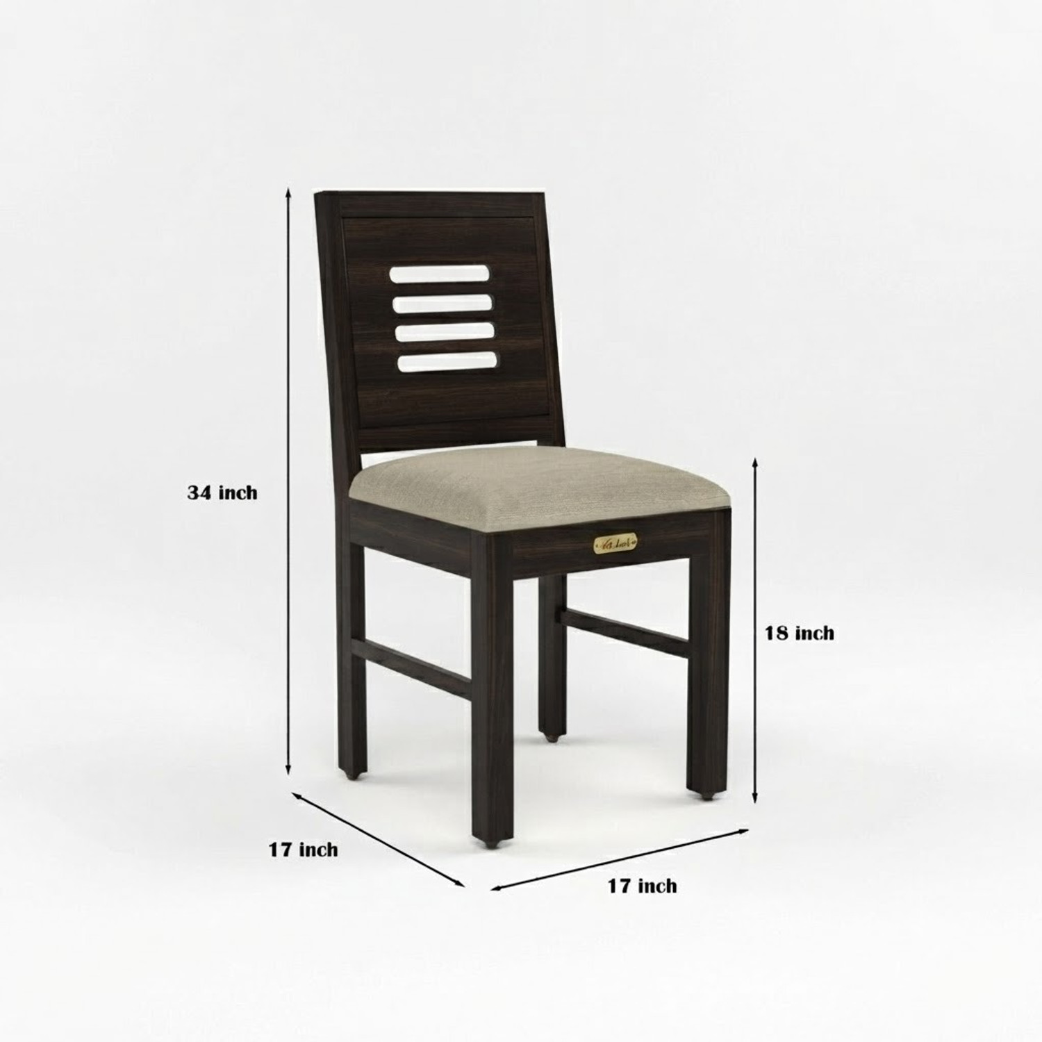 Image of Devsignature WOODEN FOUR SEATER DINING SET 3 CHAIR WITH 1 BENCH Solid Wood 4 Seater Dining Set