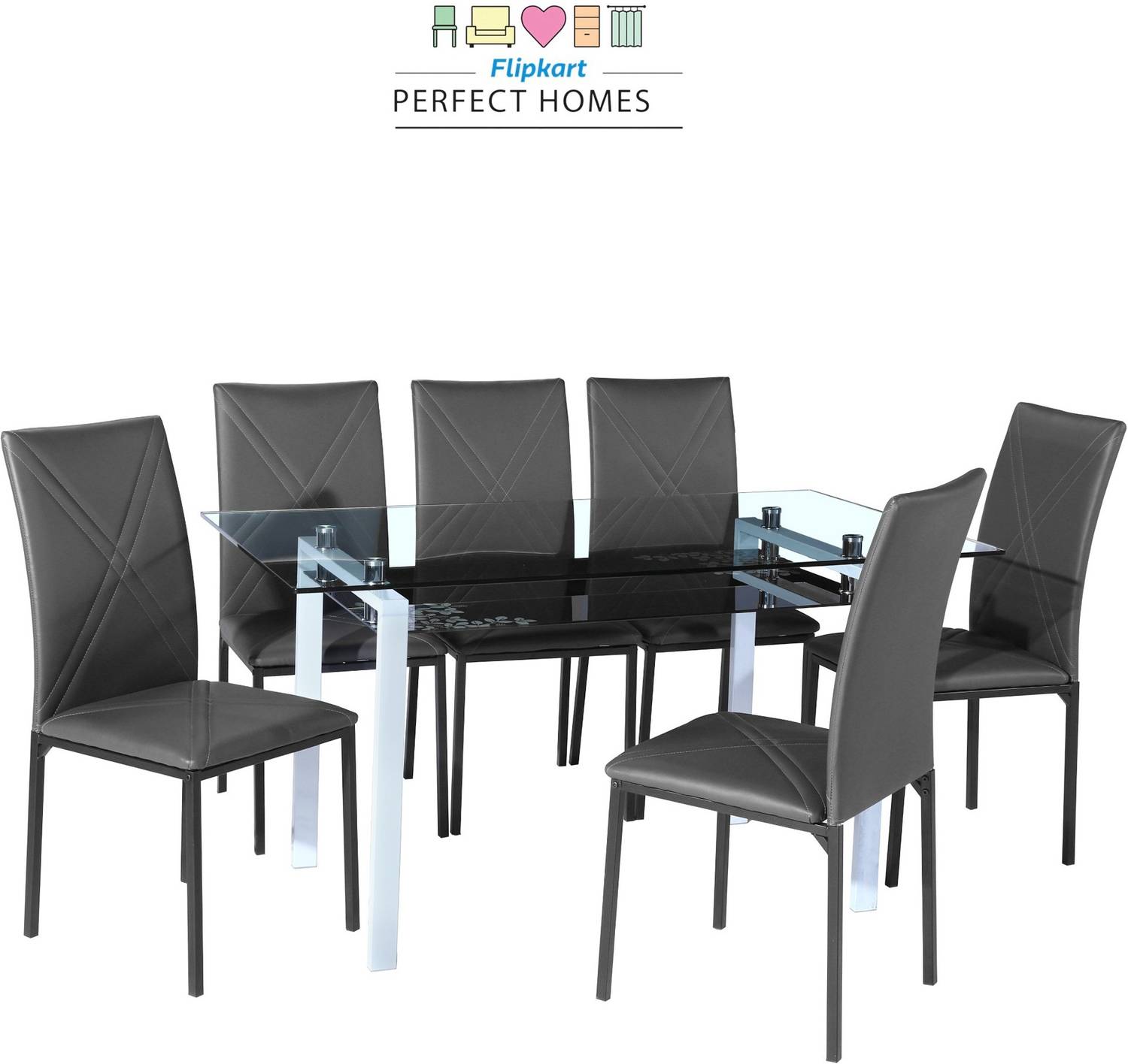 Flipkart Perfect Homes Luzon 6 Seater Metal Dining Set - Image 2