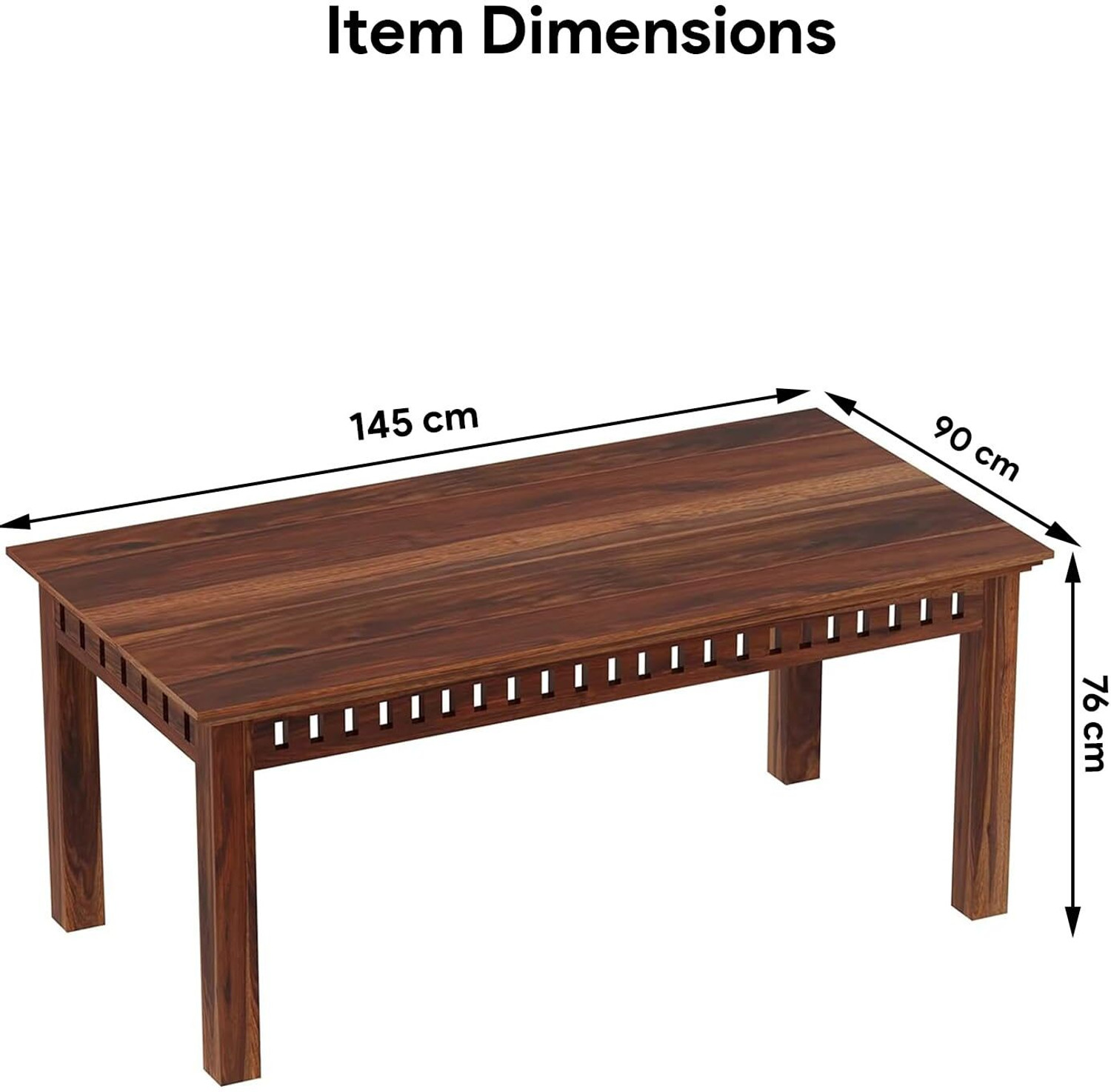 Image of WOODENJOY Sheesham Wood 6-Seater Dining Set with Table and Chairs for Dining room /Home Solid Wood 6 Seater Dining Set