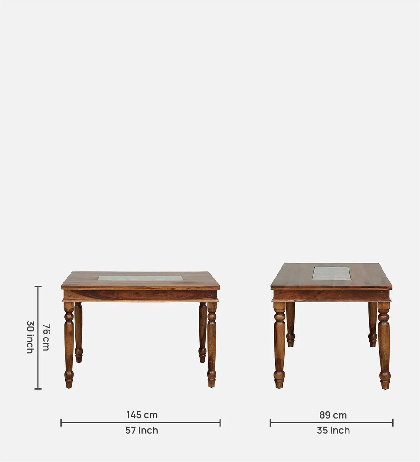 Image of Shekhawati Home Anamika Sheesham Wood Dining Table For Home | Solid Wood 6 Seater Dining Set