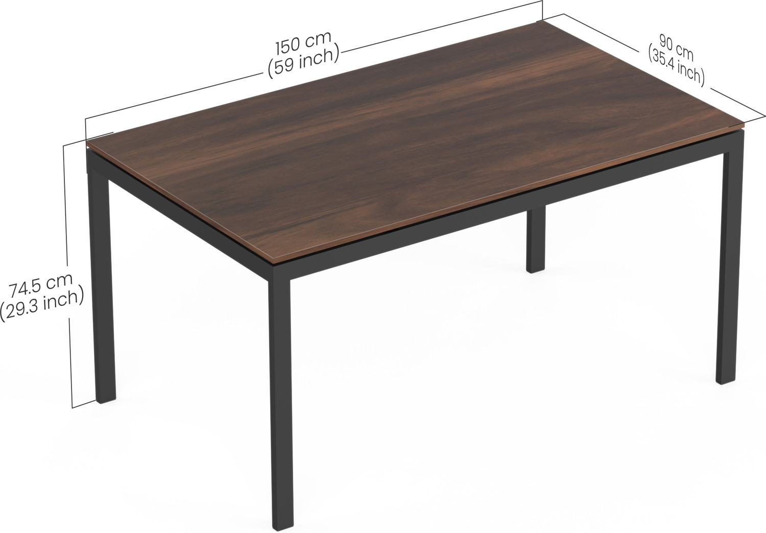 Image of Bluewud 6 Seater Rectangular Dining Set with Cushioned Chair, Dining Table Set Metal 6 Seater Dining Set (Finish Color -Brown Maple & Black, DIY(Do-It-Yourself))