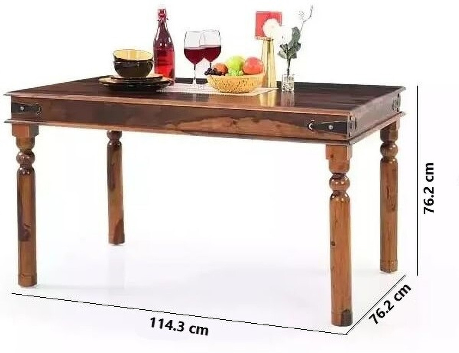 Image of Shree Jeen Mata Enterprises Jodhpuri Solid Wood Dining Set| Sheesham Wood Dining Set| 4 Seater Dining Set| Solid Wood 4 Seater Dining Set