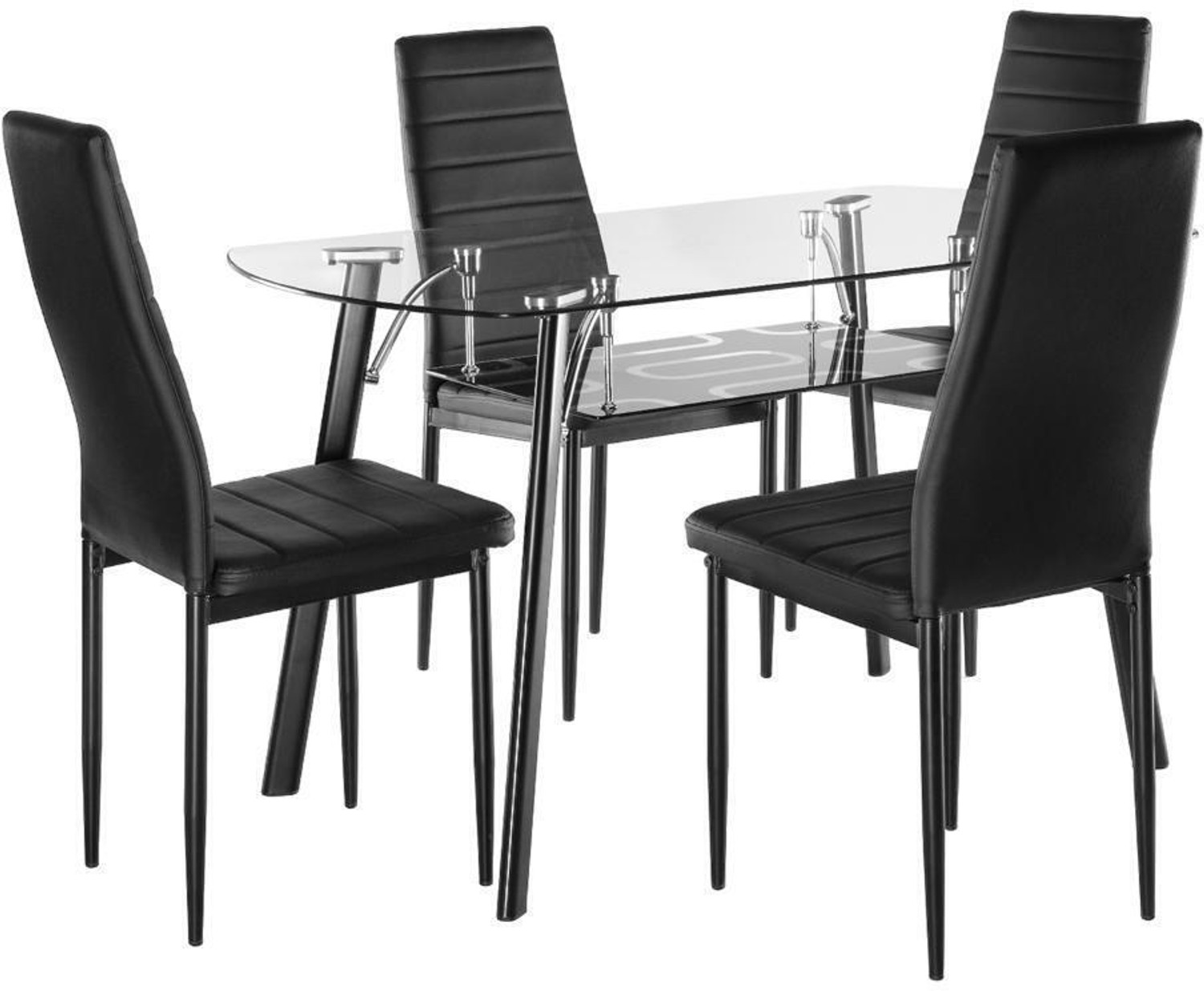 Image of Wakefit Rosemary Metal 4 Seater Dining Set