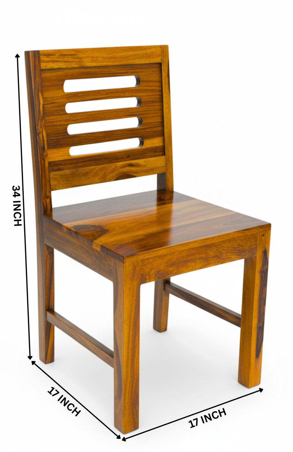 Image of WAKESURE Sheesham (Rosewood) Solid Wood 4 Seater Dining Set