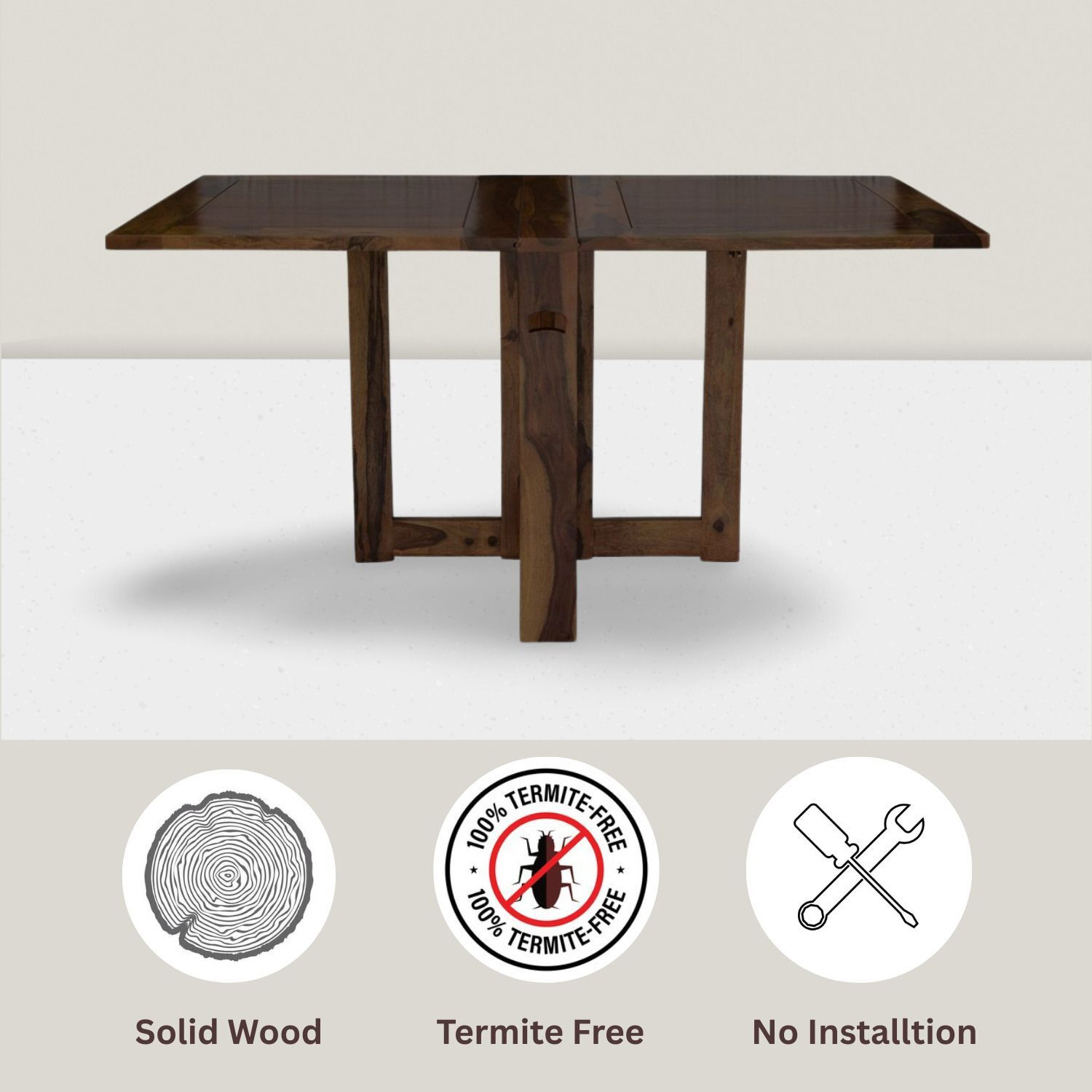 Image of Angel Furniture Solid Wood 6 Seater Dining Table