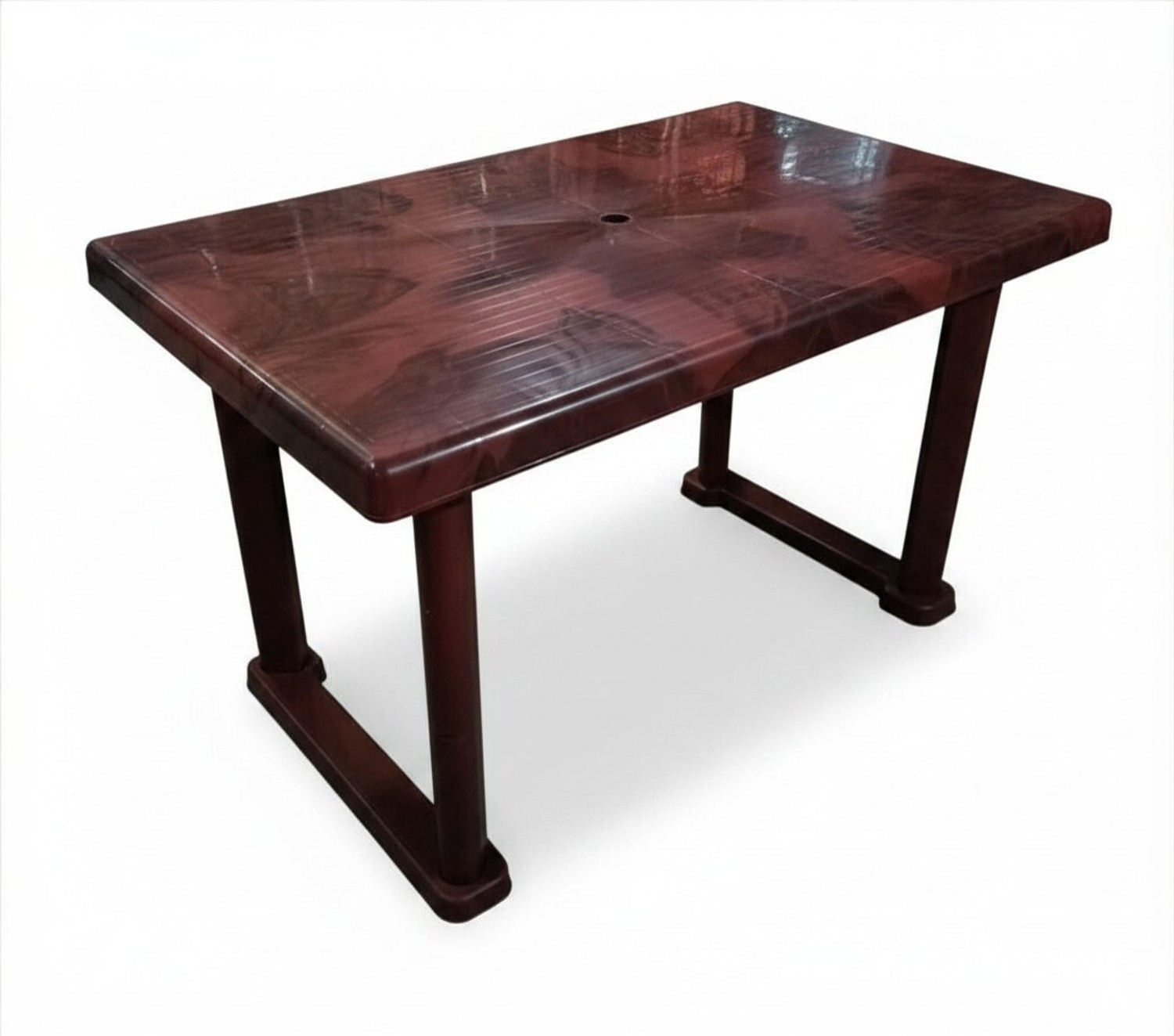 Image of ShopholicHub Mahogany Classic Series Solid Wood 4 Seater Dining Set