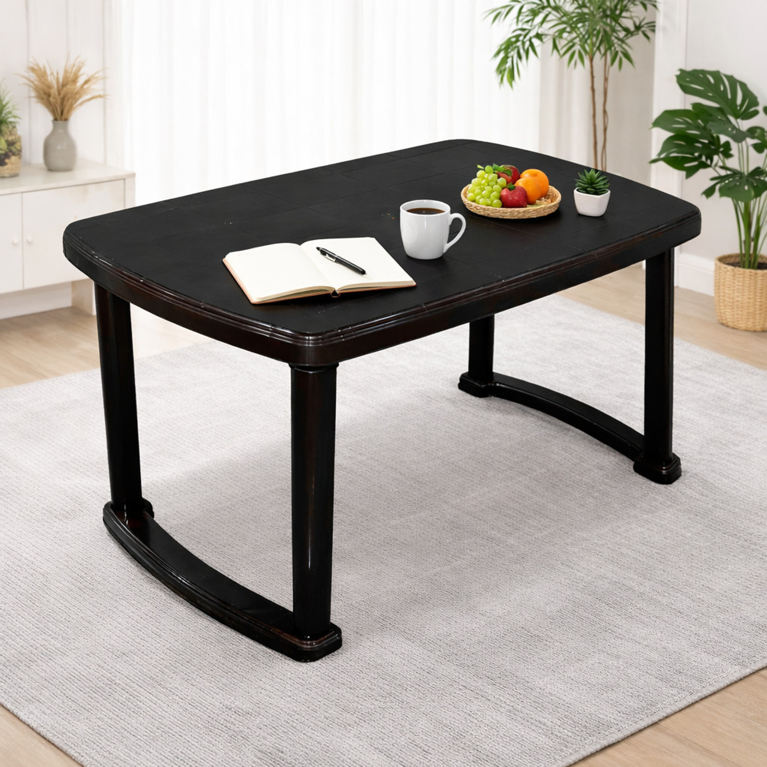 Image of ARLAVYA Hello Decora Plastic 6 Seater Dining Table