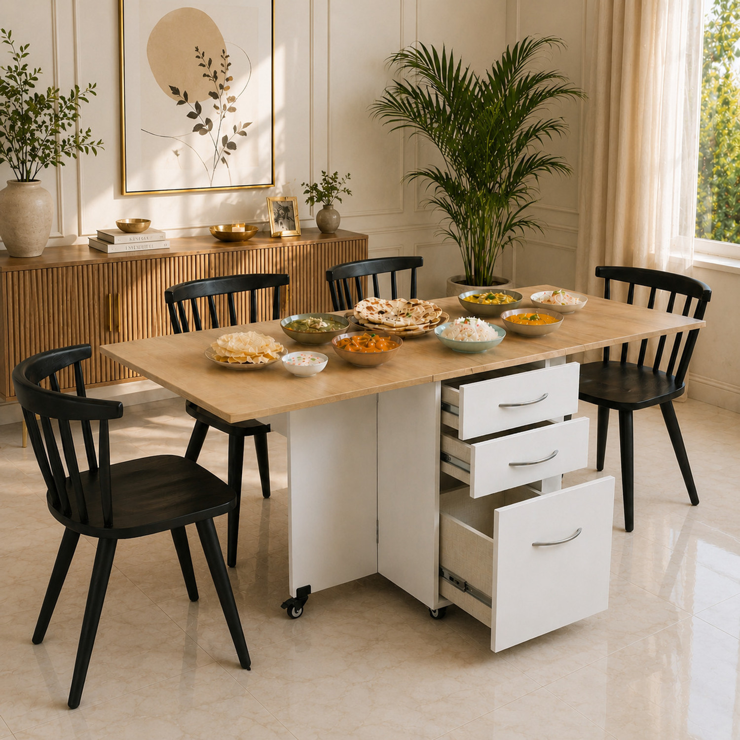 Image of Studio Kook Dolce Engineered Wood 4 Seater Dining Table