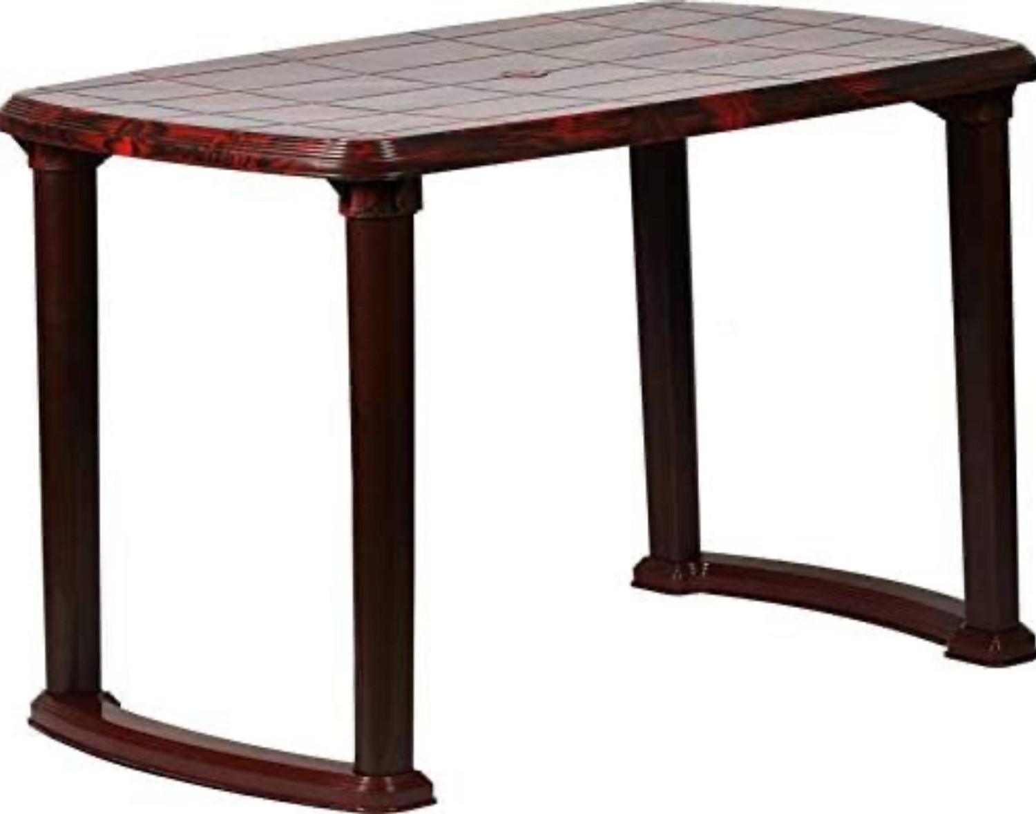 Image of Heritageman Contemporary Wood Accent Collection Plastic 4 Seater Dining Table