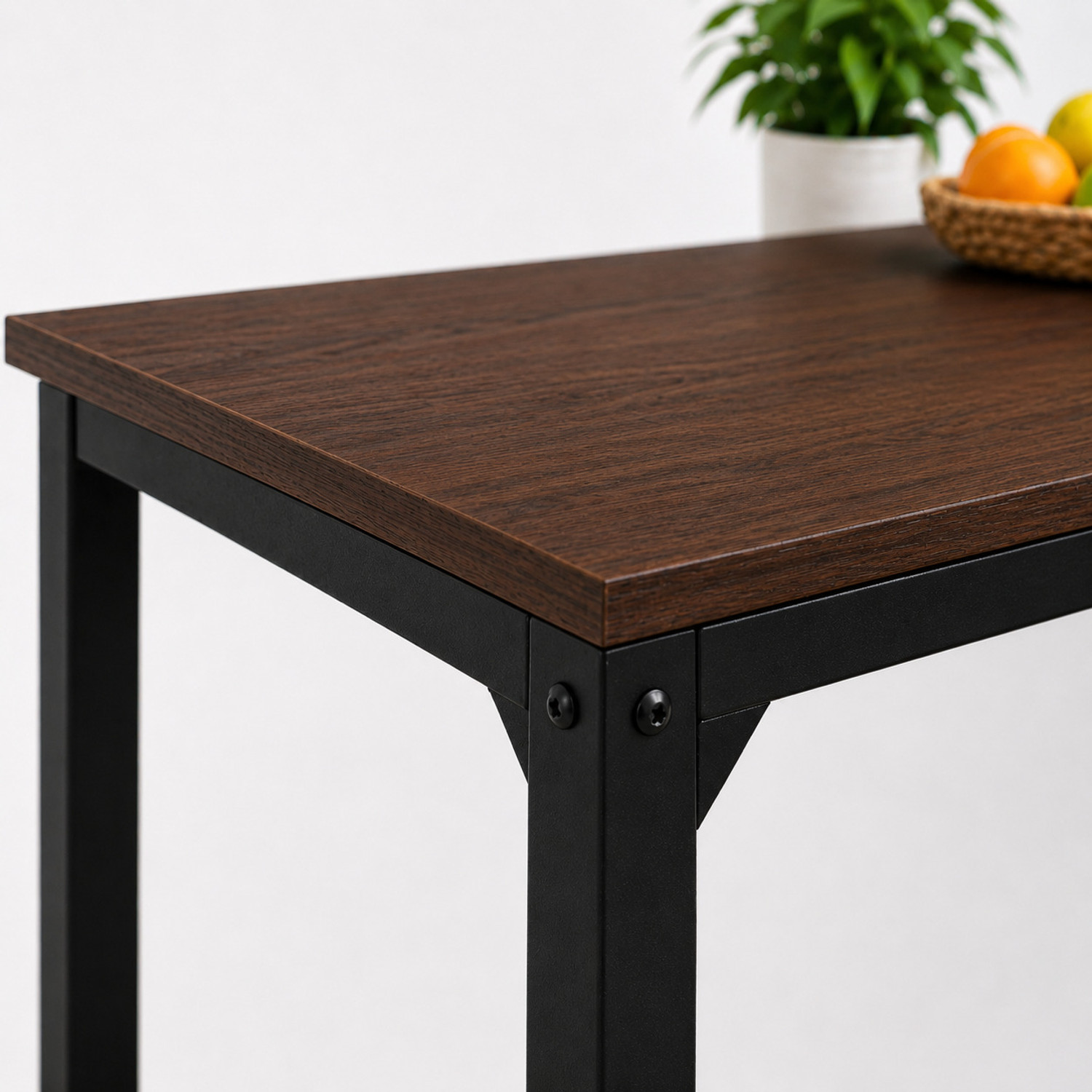 Image of furniba 4 seater Dining Table set with chairs | Metal Frame | Sapce Saving | Engineered Wood 4 Seater Dining Set
