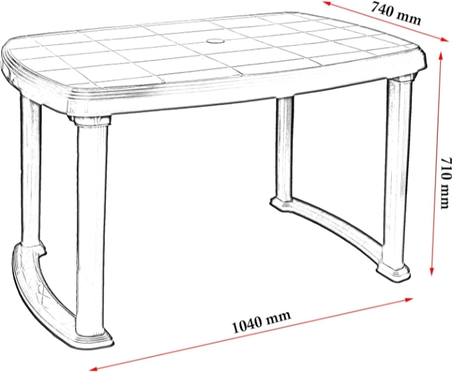 Image of Mangaldeep RW Plastic 4 Seater Dining Table