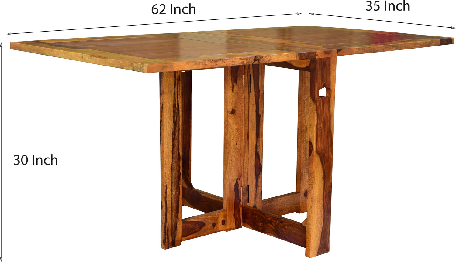 Image of Angel Furniture Foldable Solid Wood 6 Seater Dining Table