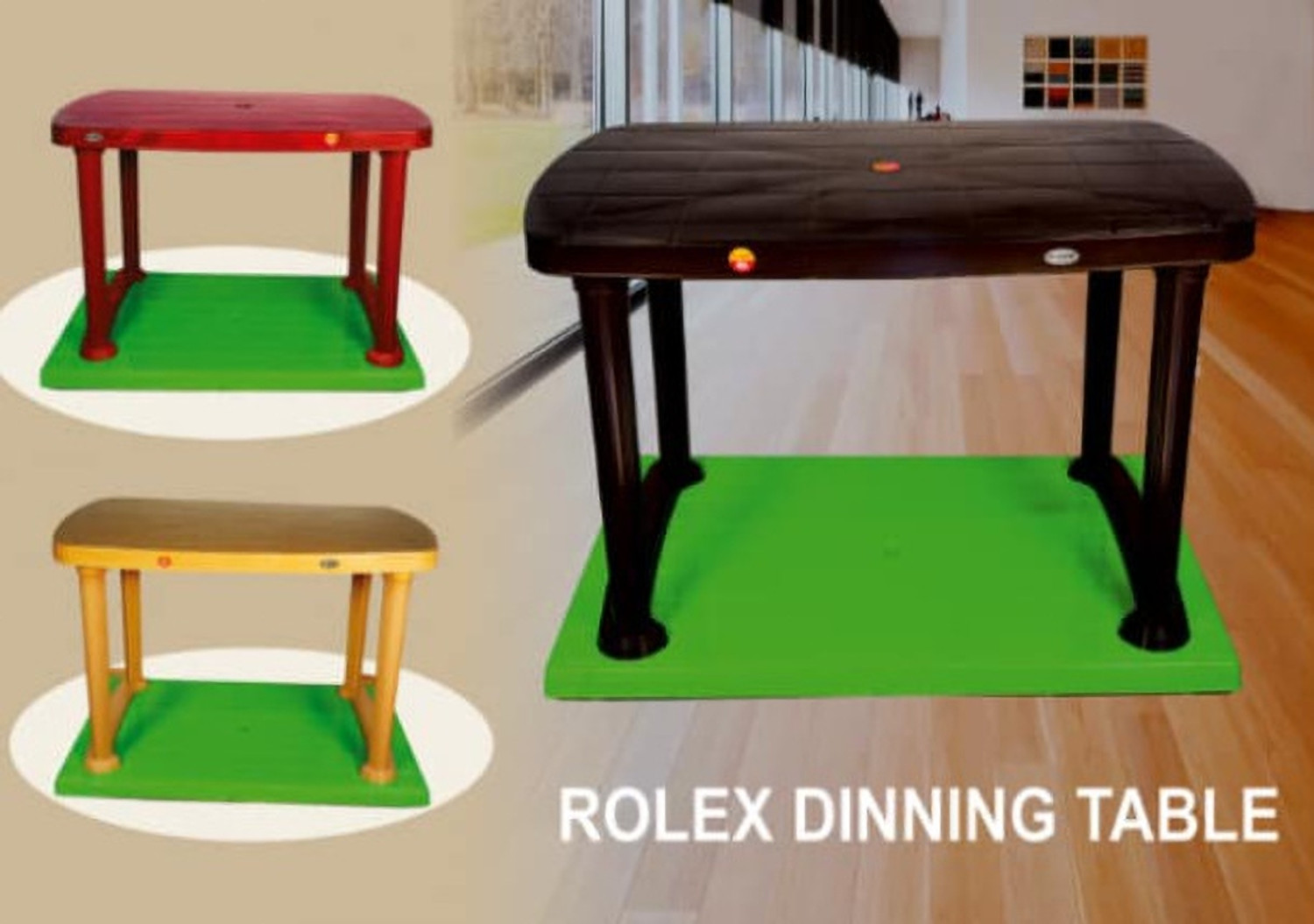 Image of Novatec Plastic 4 Seater Dining Table