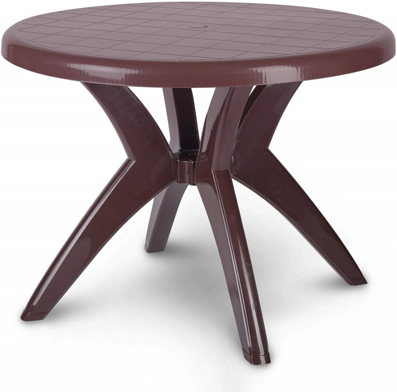 Image of HOMIBOSS plastic round table for office, kitchen, study, garden Plastic 4 Seater Dining Table