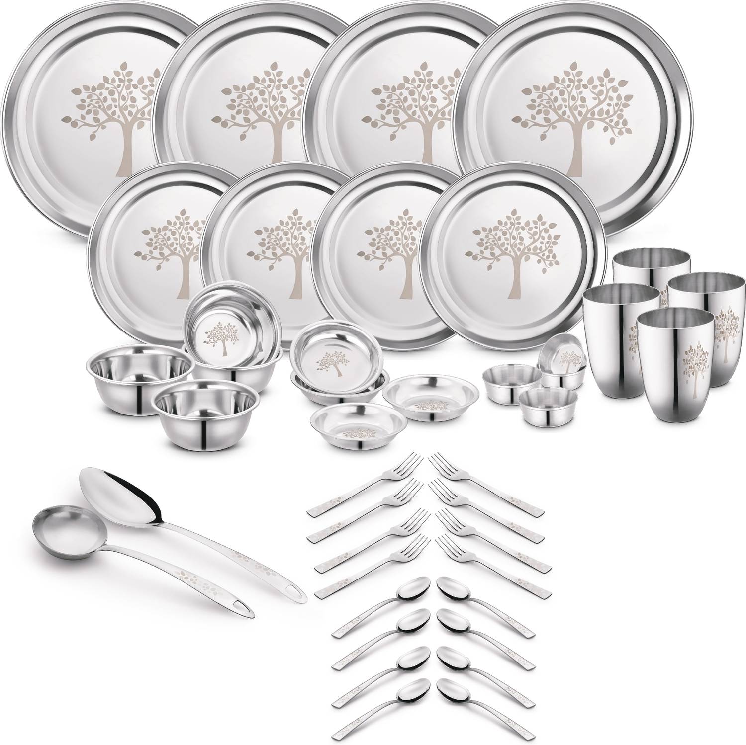 Classic Essentials 42-Piece Stainless Steel Dinner Set Pack of 42 - Image 2