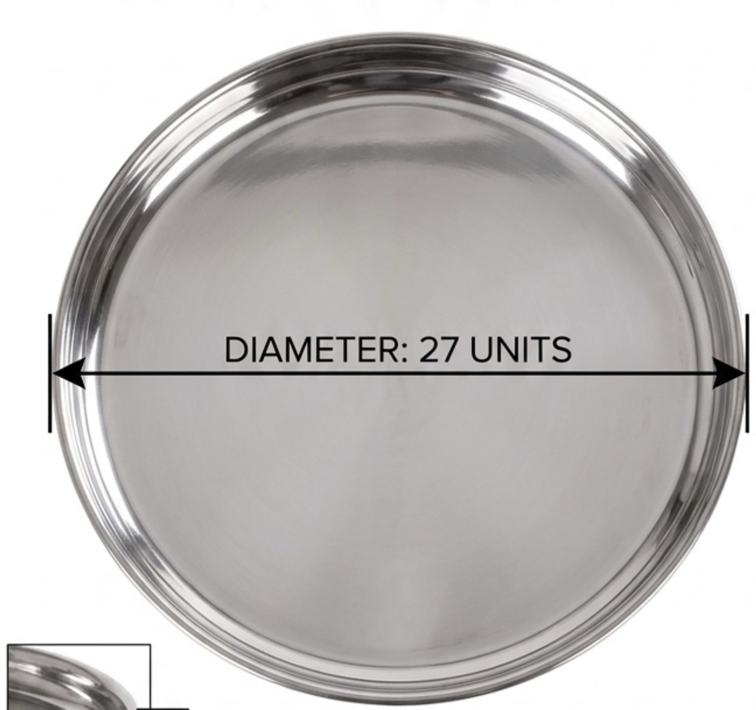 Image of KrishiP Pack of 3 Stainless Steel KrishiP SS Combo 3 Dinner Set