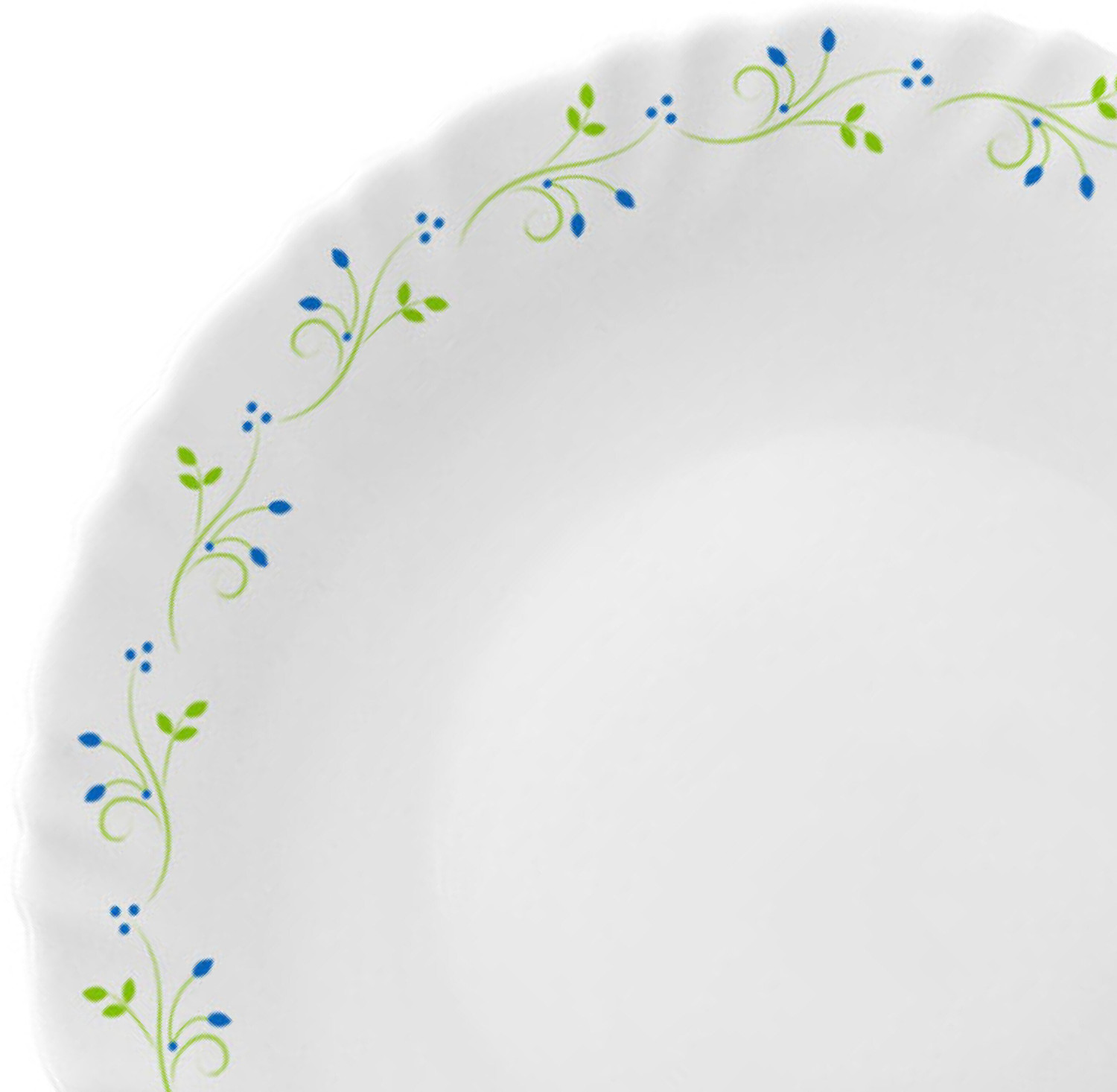 Image of cello Pack of 17 Opalware Dazzle Tropical Lagoon |Crockery| Dinner Set (Green, White, Microwave Safe)