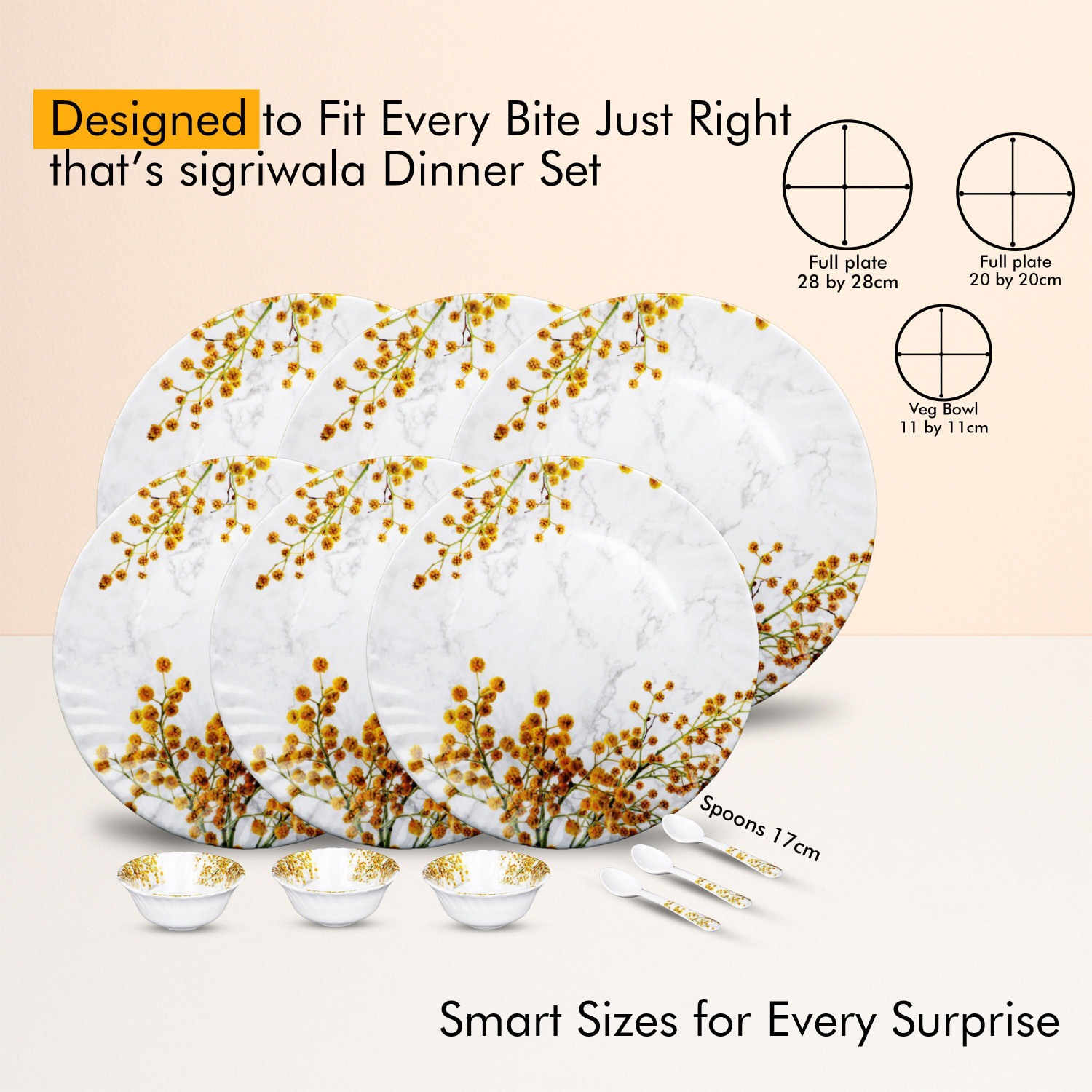 Image of Sigri-wala Pack of 12 Melamin Dinner Set