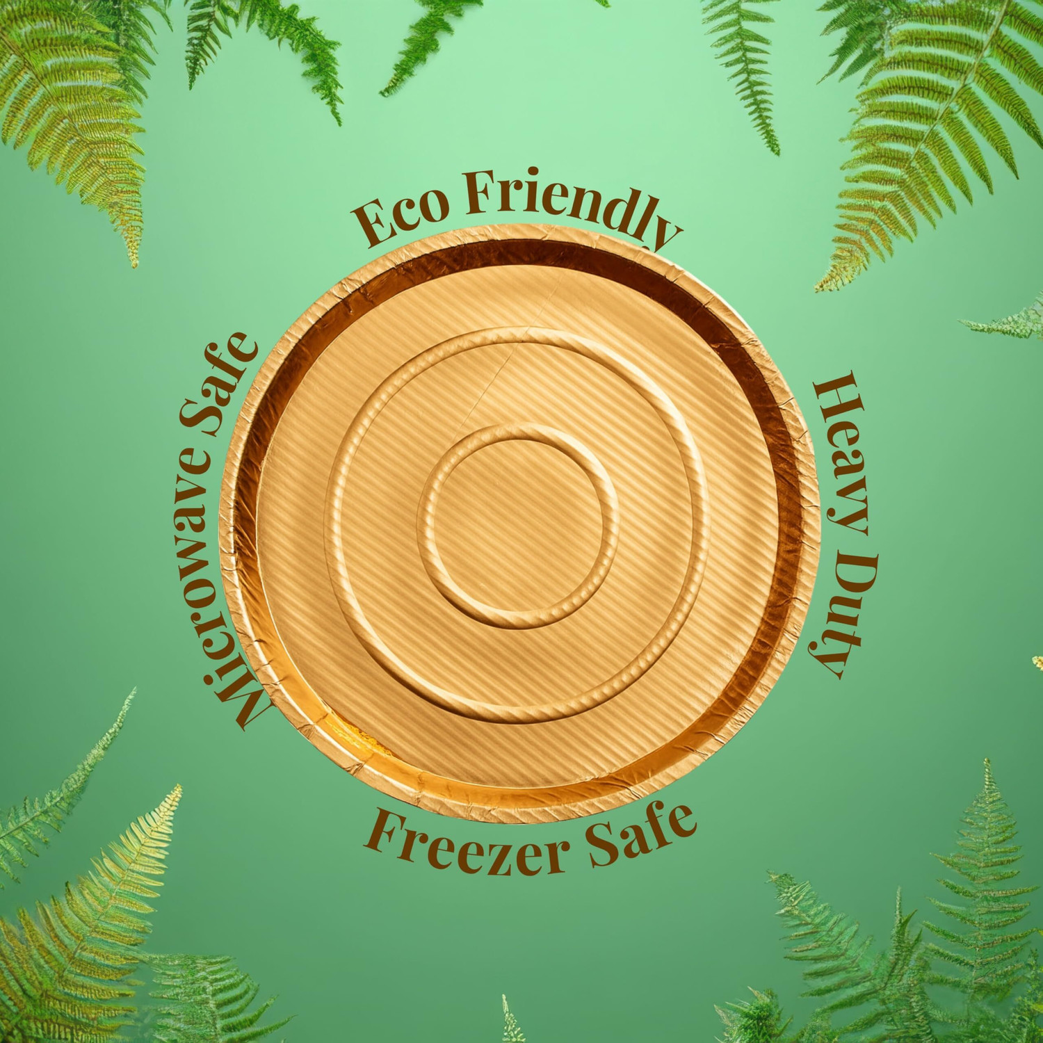 Image of SARDA INDUSTRIES Pack of 20 Paper Sarda Gold Heavy Plates 9 * 9 Round (Pack of 20) Dinner Set
