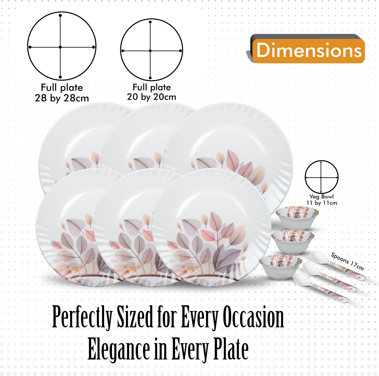 Image of Sigri-wala Pack of 12 Melamin Dinner Set