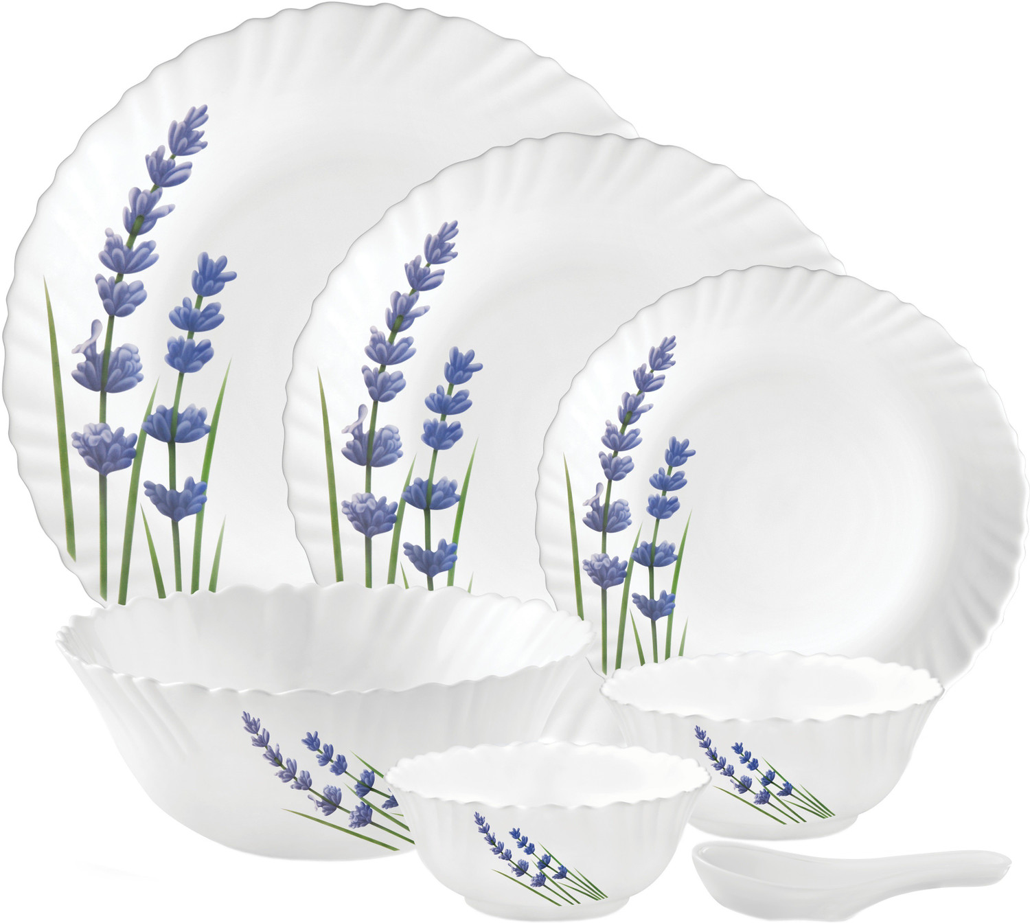 Image of LAOPALA Pack of 33 Opalware Dinner Set