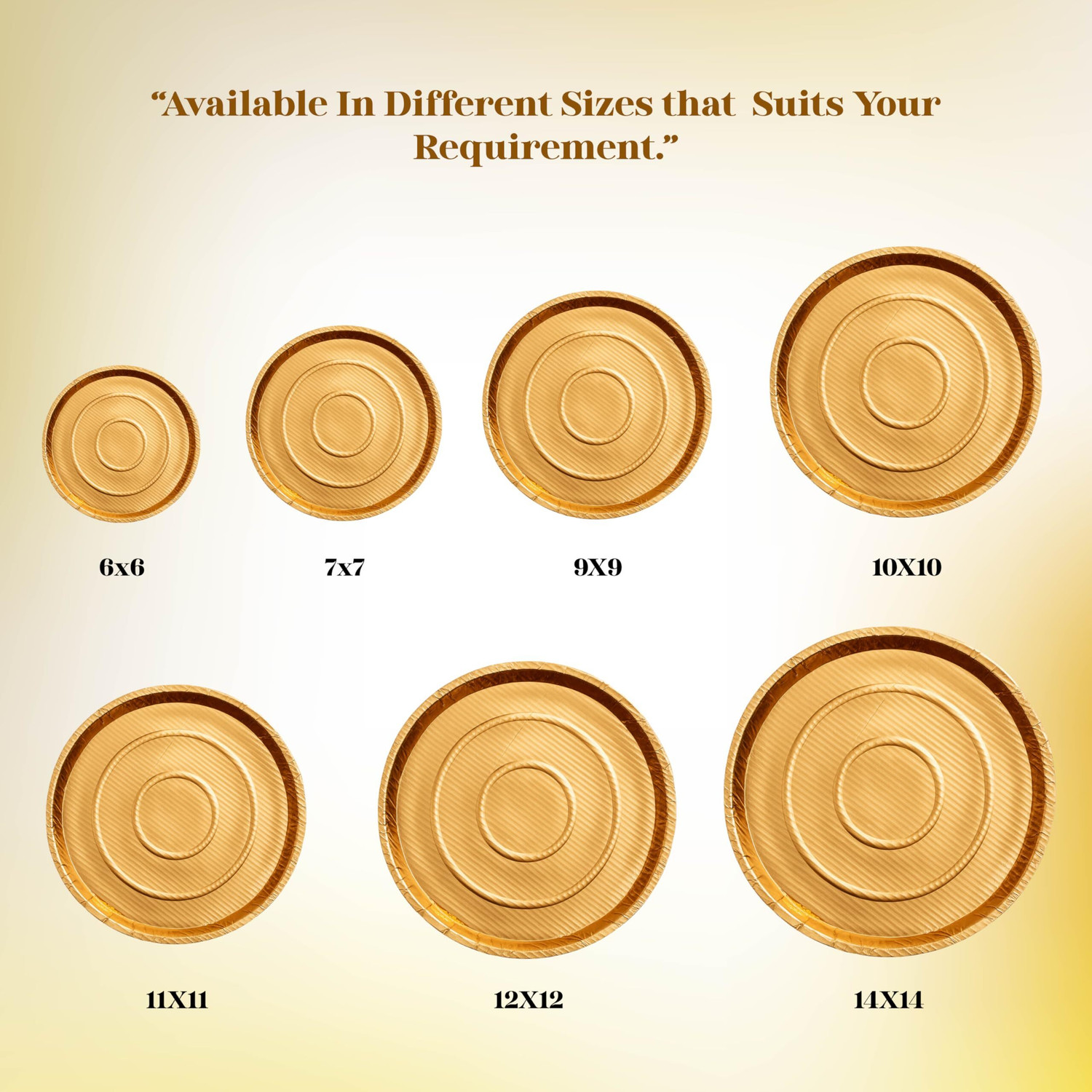 Image of SARDA INDUSTRIES Pack of 20 Paper Sarda Gold Heavy Plates 9 * 9 Round (Pack of 20) Dinner Set
