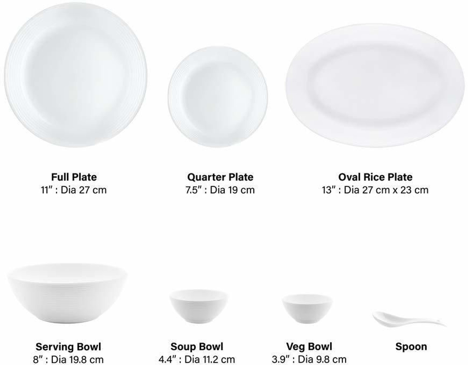 Image of BOROSIL Pack of 33 Opalware Orbit Dinner Set
