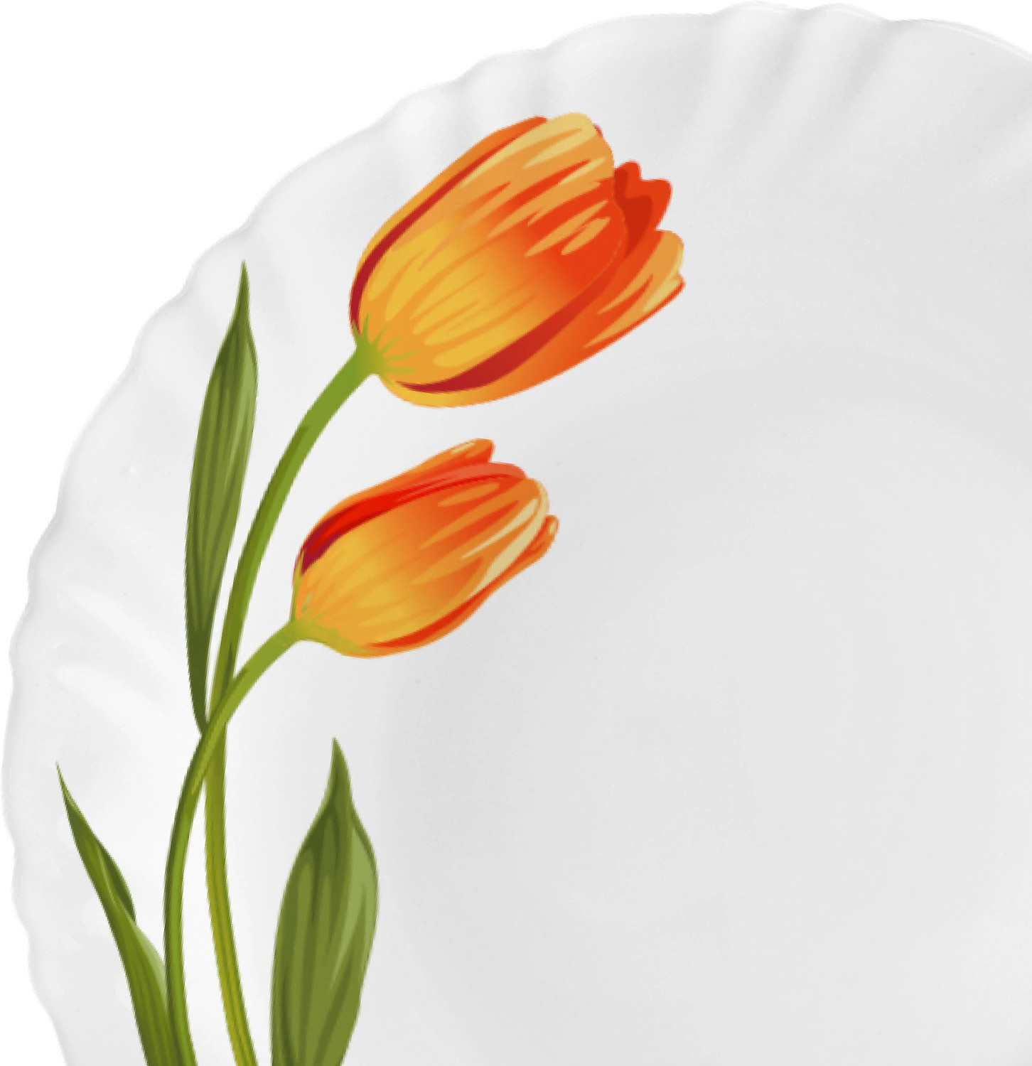 Image of cello Pack of 34 Opalware Dazzle Spring Tulip | Light Weight | Extra Strong | scratch resistant Dinner Set