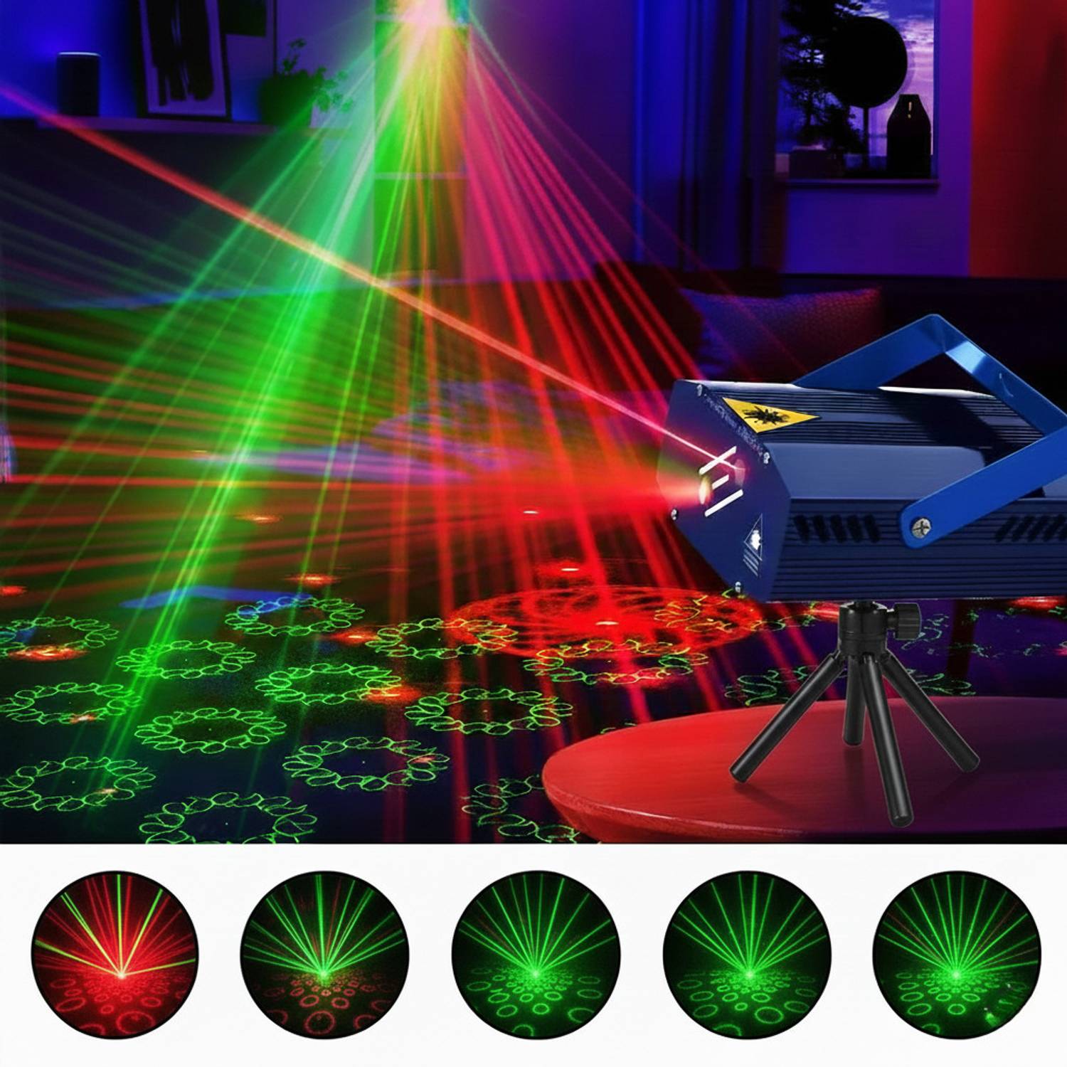 KAVORA Laser Projector Light 6 Patterns for Home, Party, Outdoor
