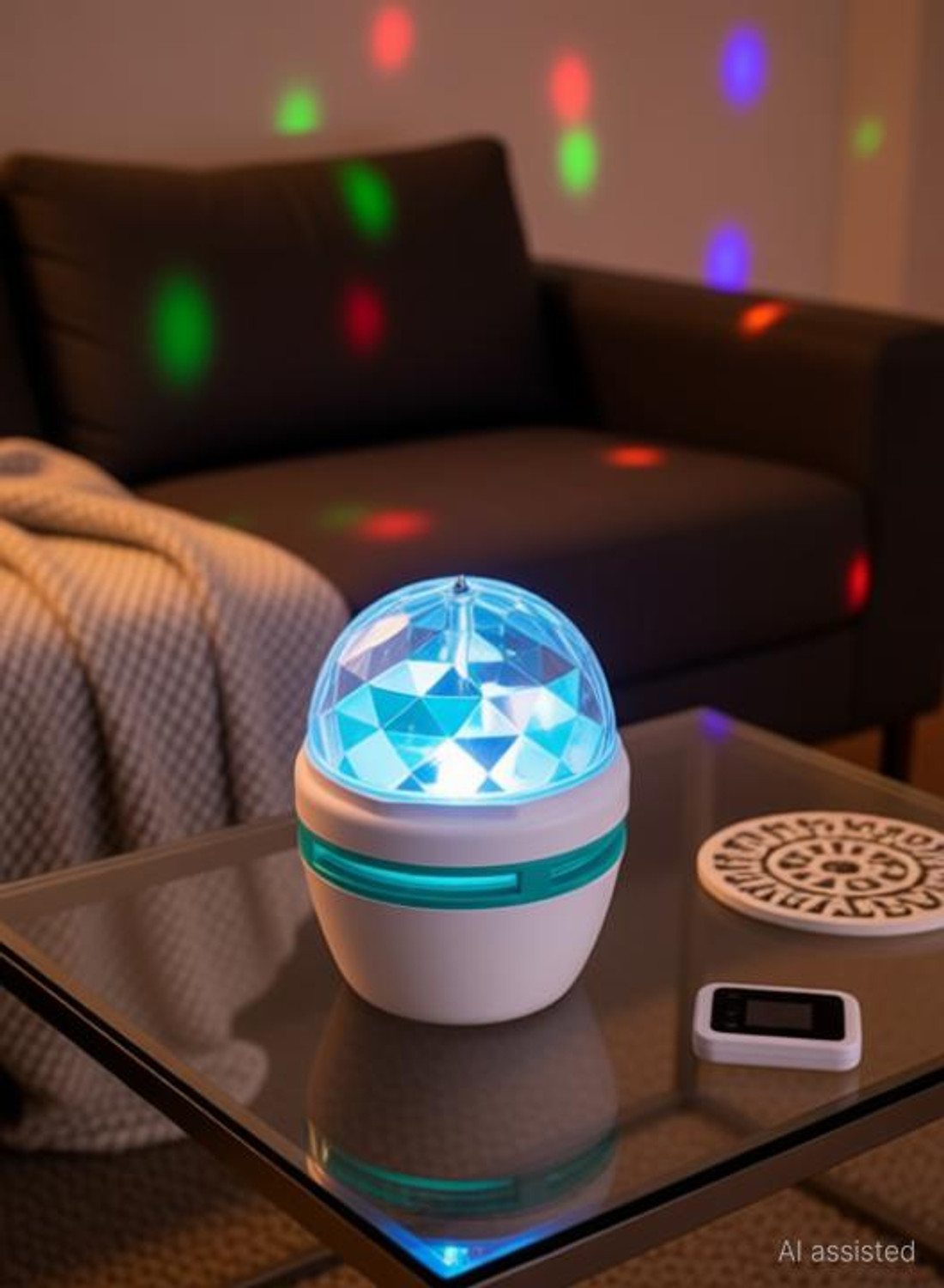 Image of Faymon 360 Degree Crystal Rotating Magic Disco LED Bulb Lamp Single Disco Ball