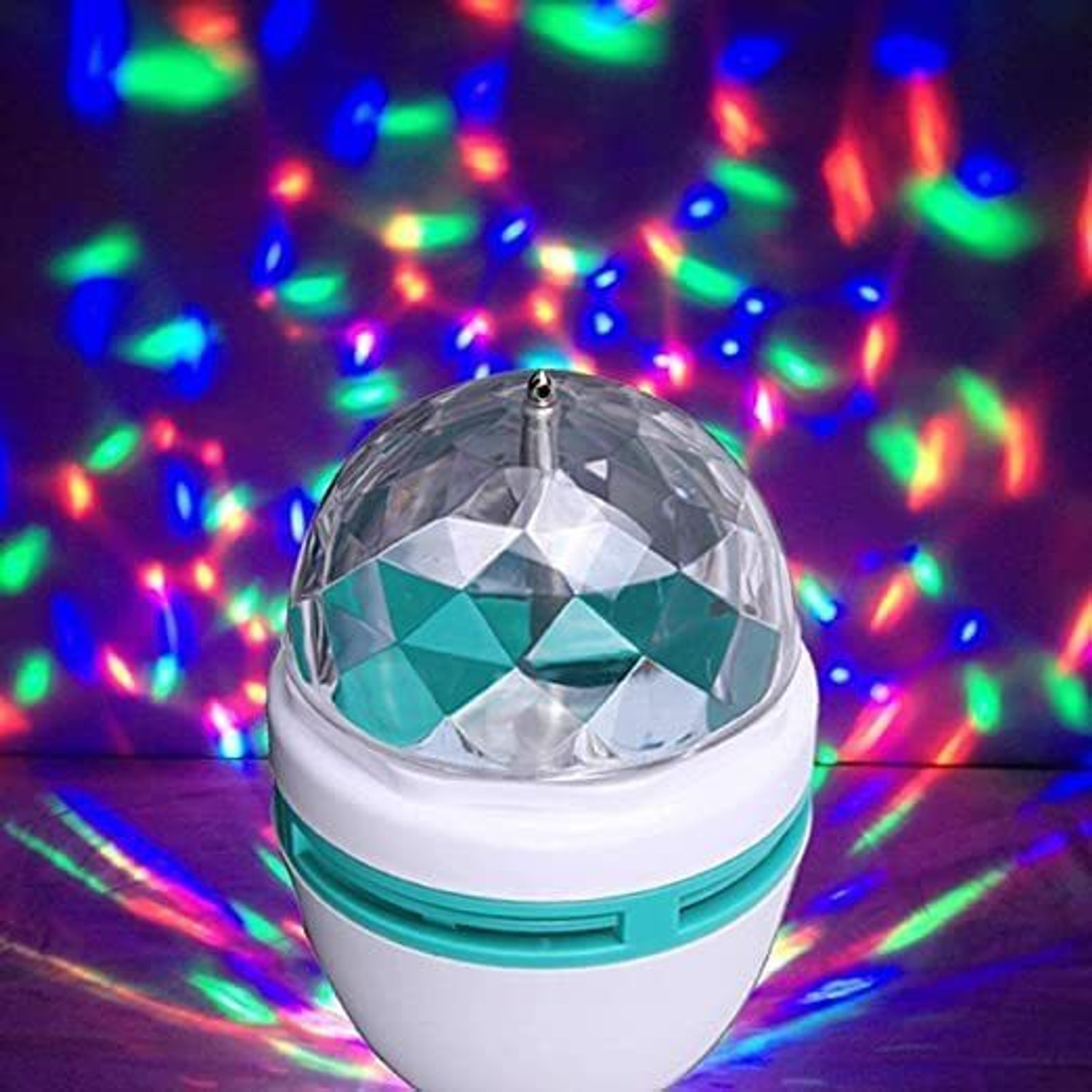 Image of Faymon 360 Degree Crystal Rotating Magic Disco LED Bulb Lamp Single Disco Ball