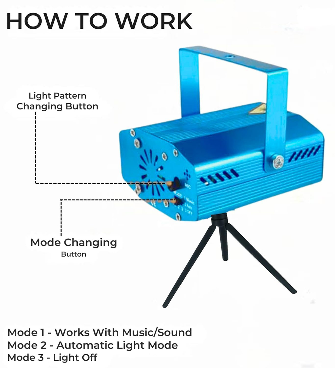 Image of Kavyashine DJ Laser Stage Light for Disco Party Stage Lighting, Weddings Party. Shower Laser Light (Ball Diameter: 55 cm)
