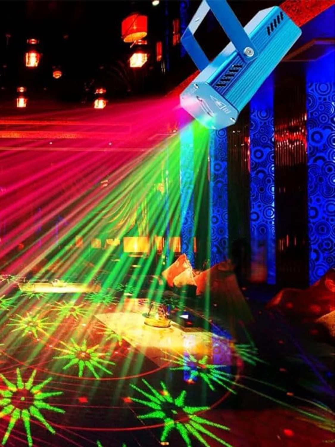 Image of Kavyashine DJ Laser Stage Light for Disco Party Stage Lighting, Weddings Party. Shower Laser Light (Ball Diameter: 55 cm)